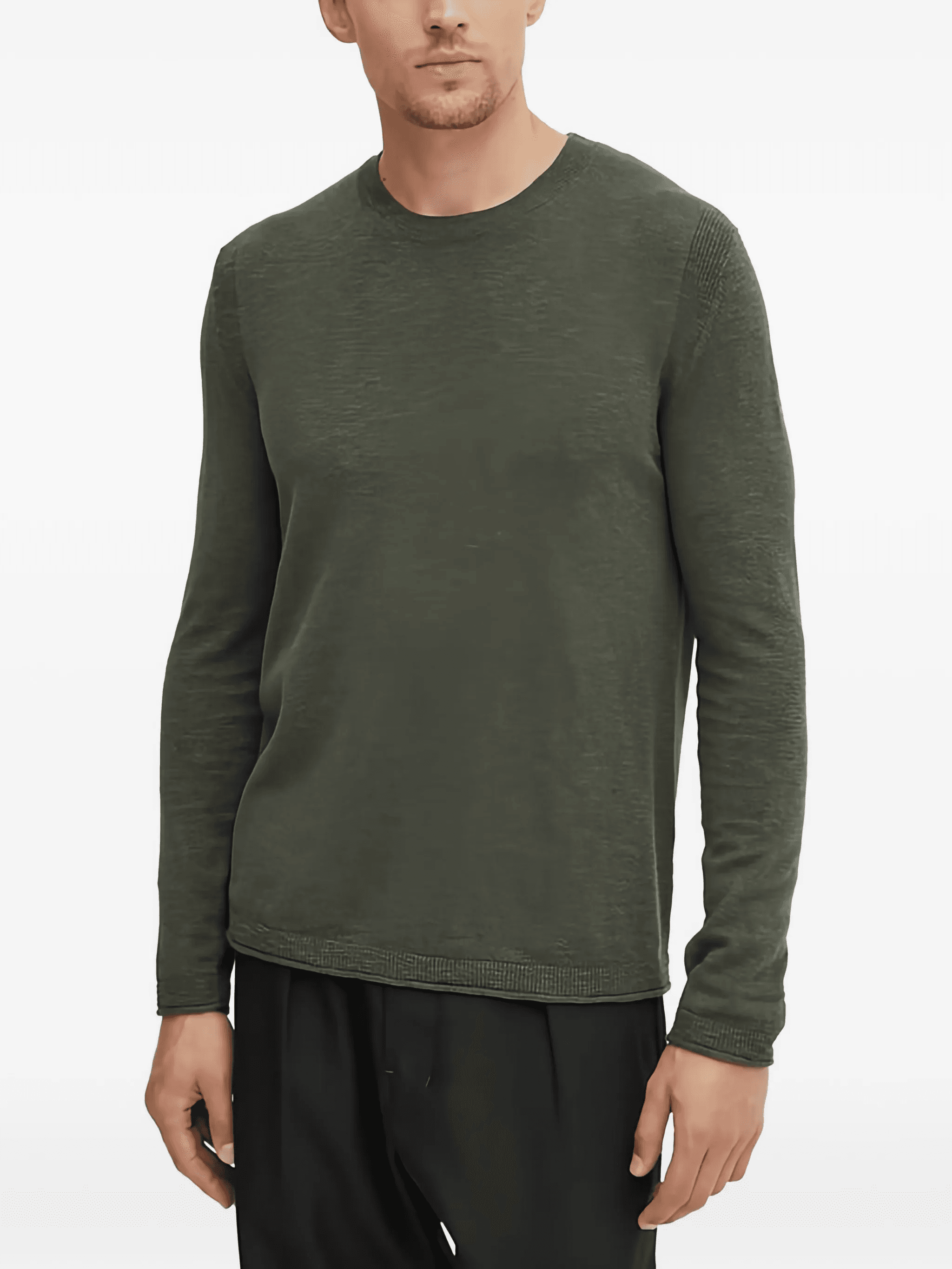 round-neck long-sleeve sweater - Image 1