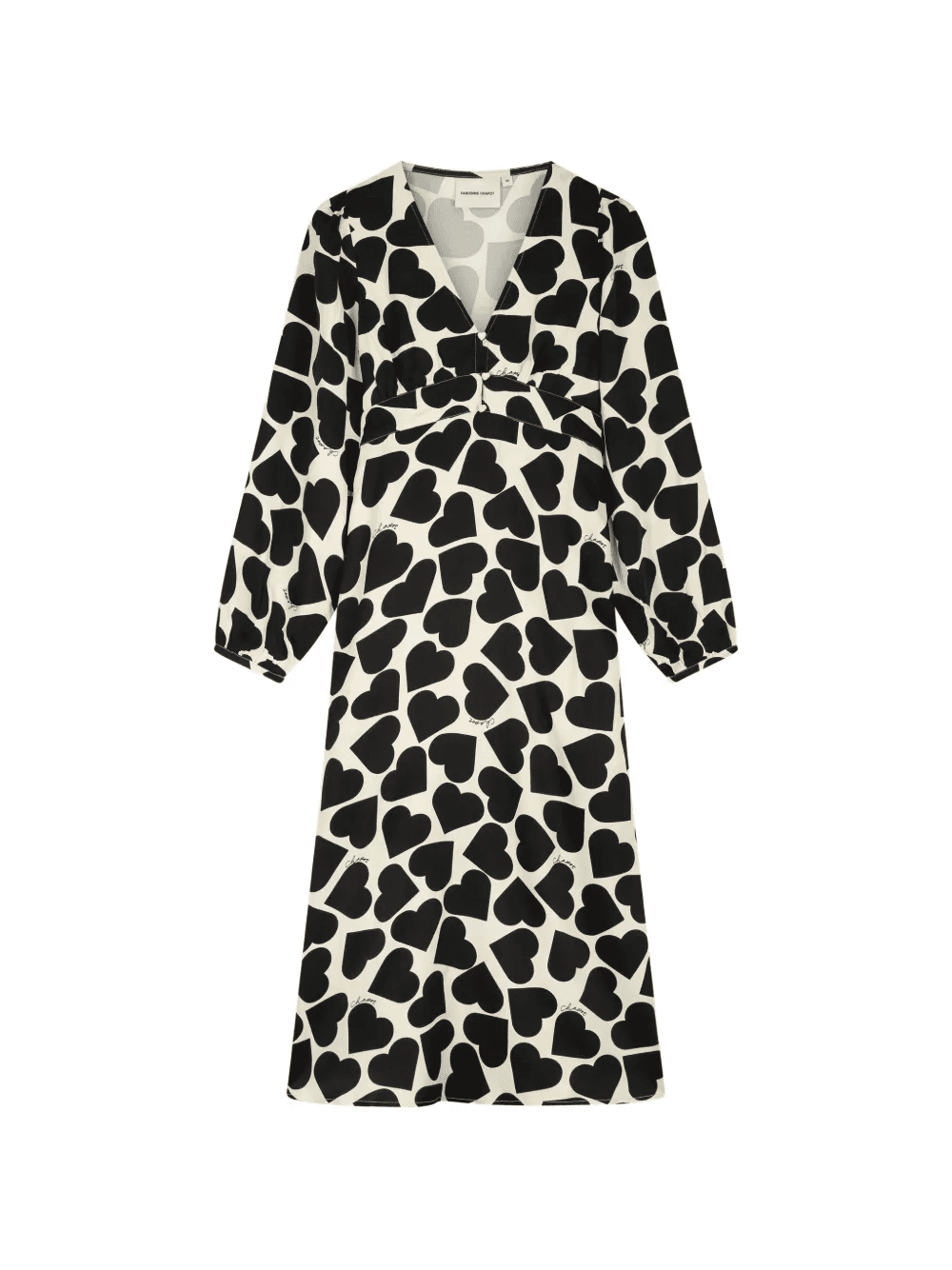 Andy heart-print V-neck midi dress - Image 1