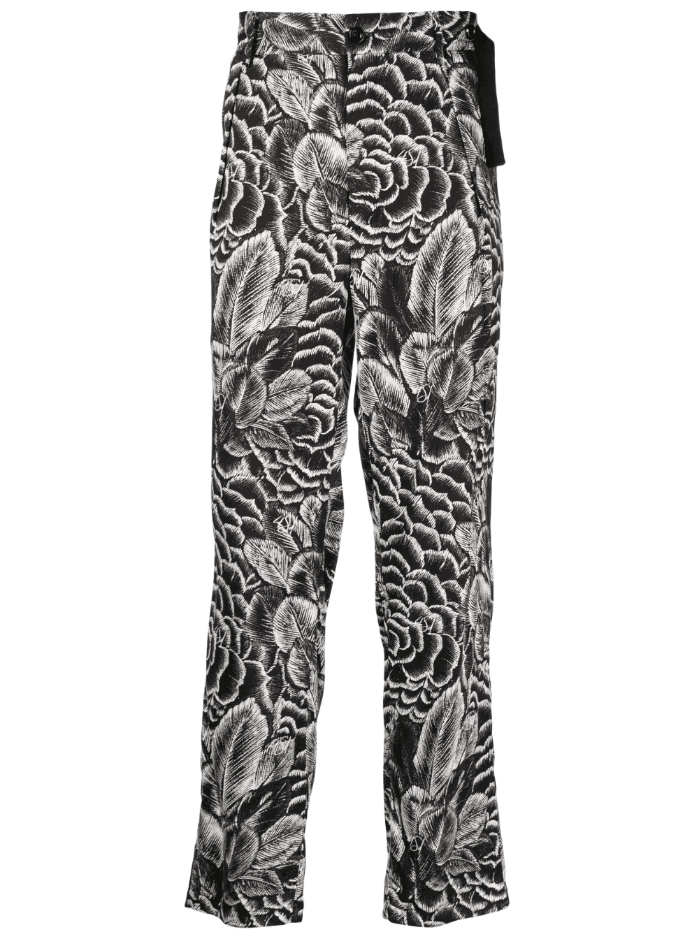 slim-cut floral-print trousers - Image 1