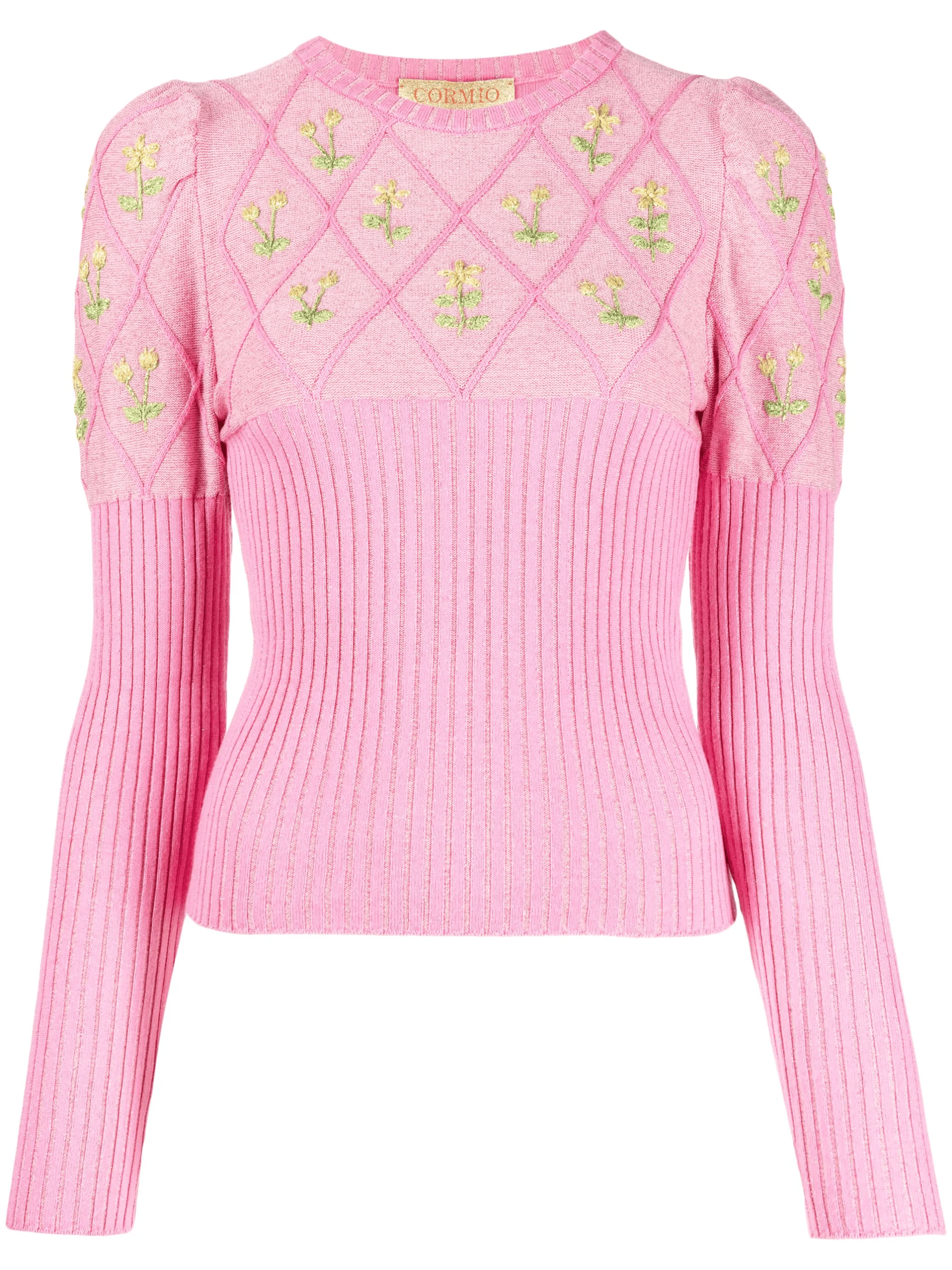 long-sleeve knitted top - Image 1