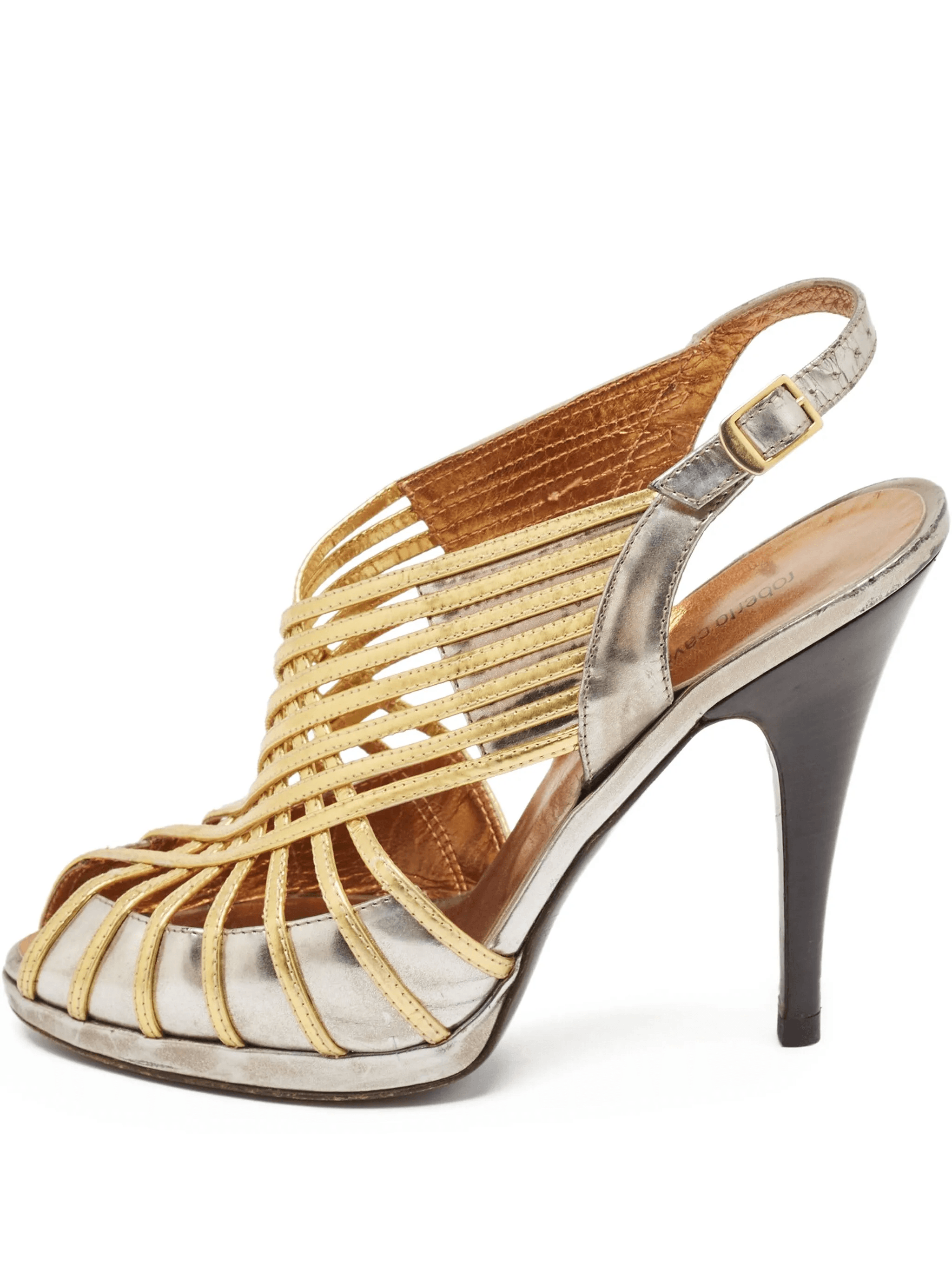 120mm metallic heeled sandals - Image 1
