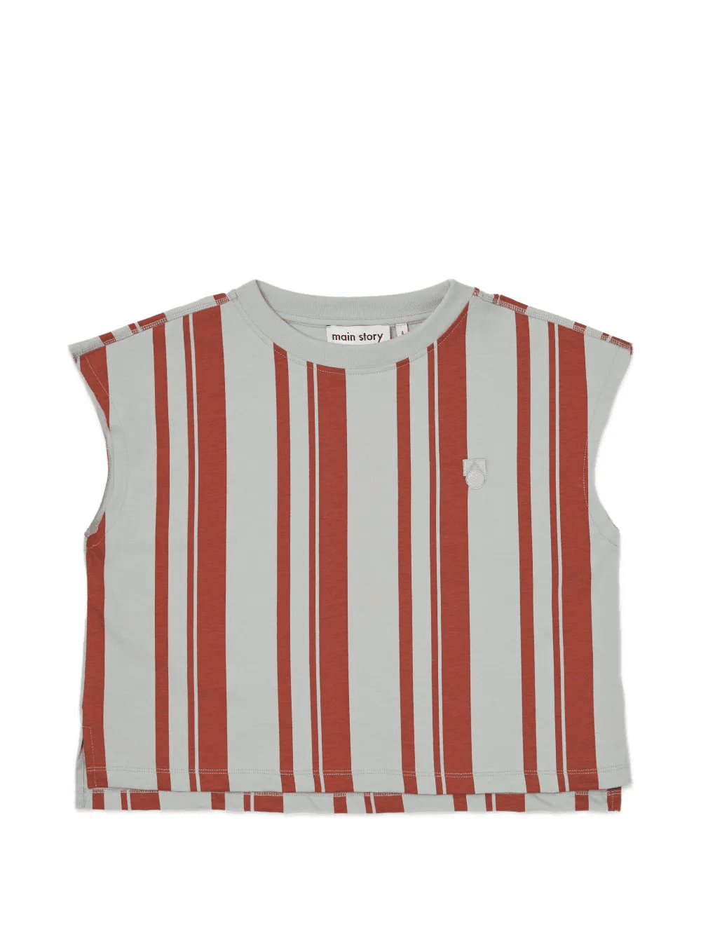 striped sleeveless T-shirt - Image 1
