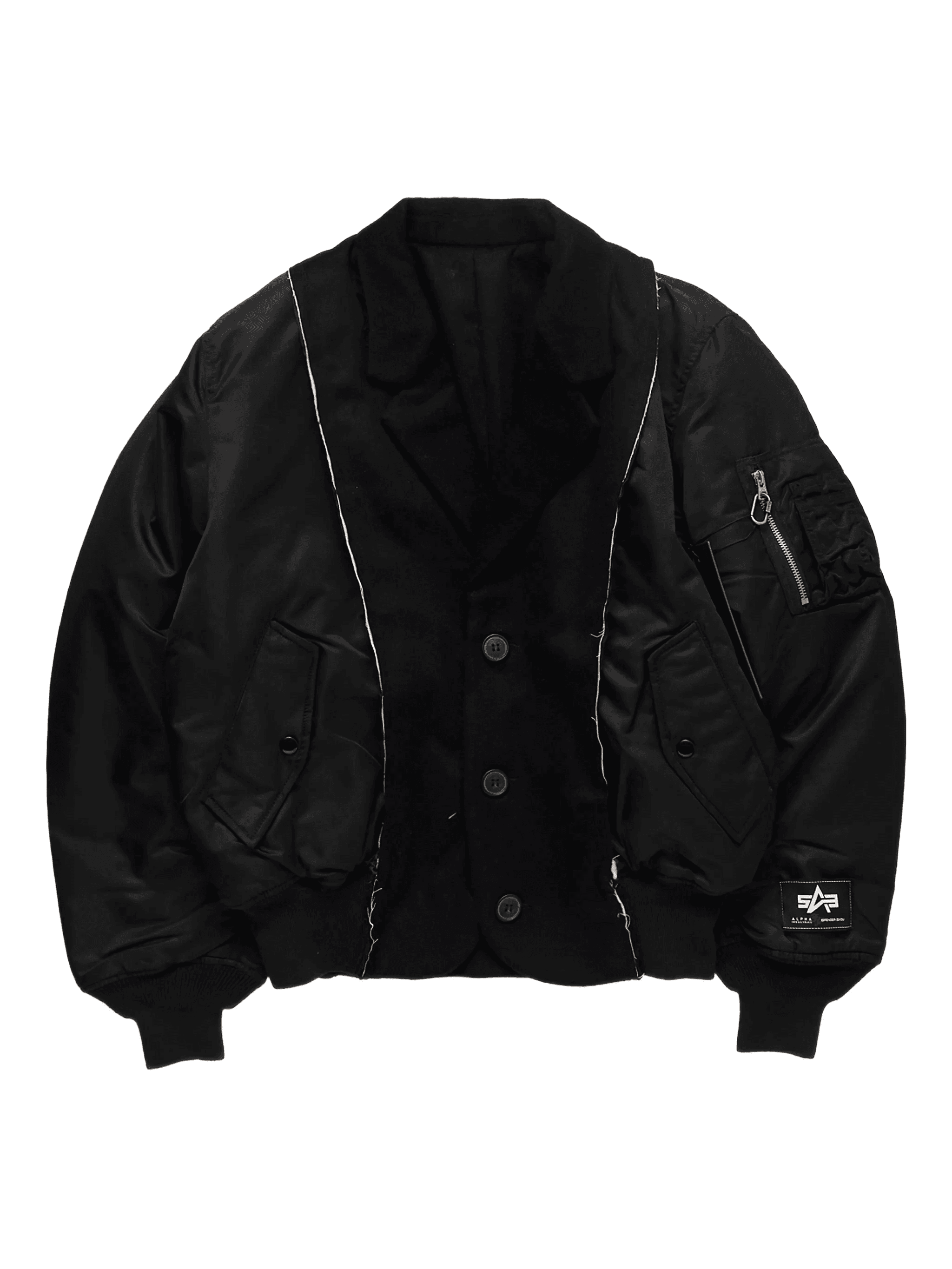 buttoned bomber jacket - Image 1