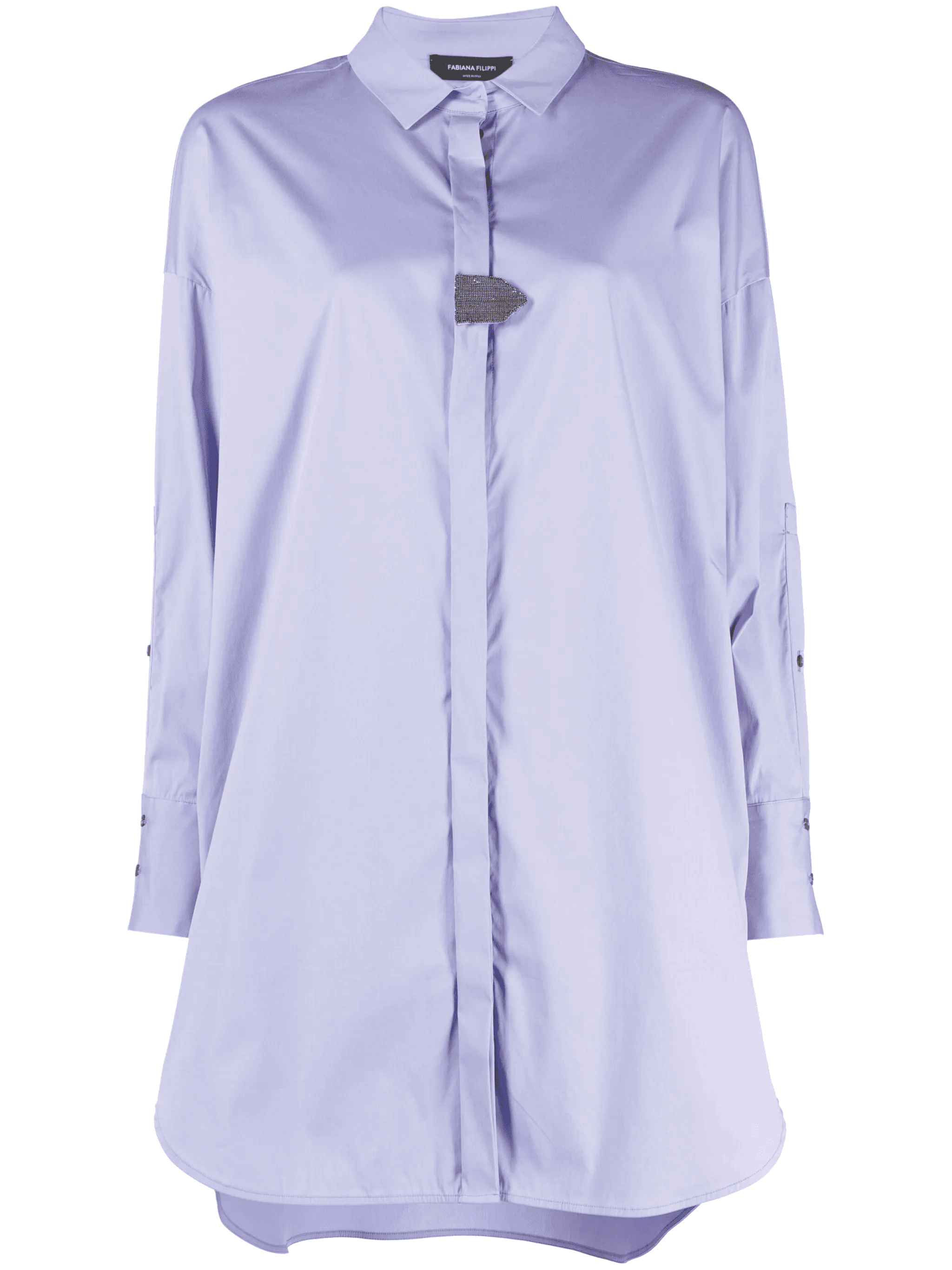 bead-embellished shirt dress - Image 1