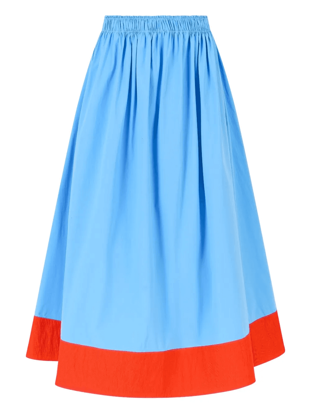 Shirred Poplin midi skirt - Image 1
