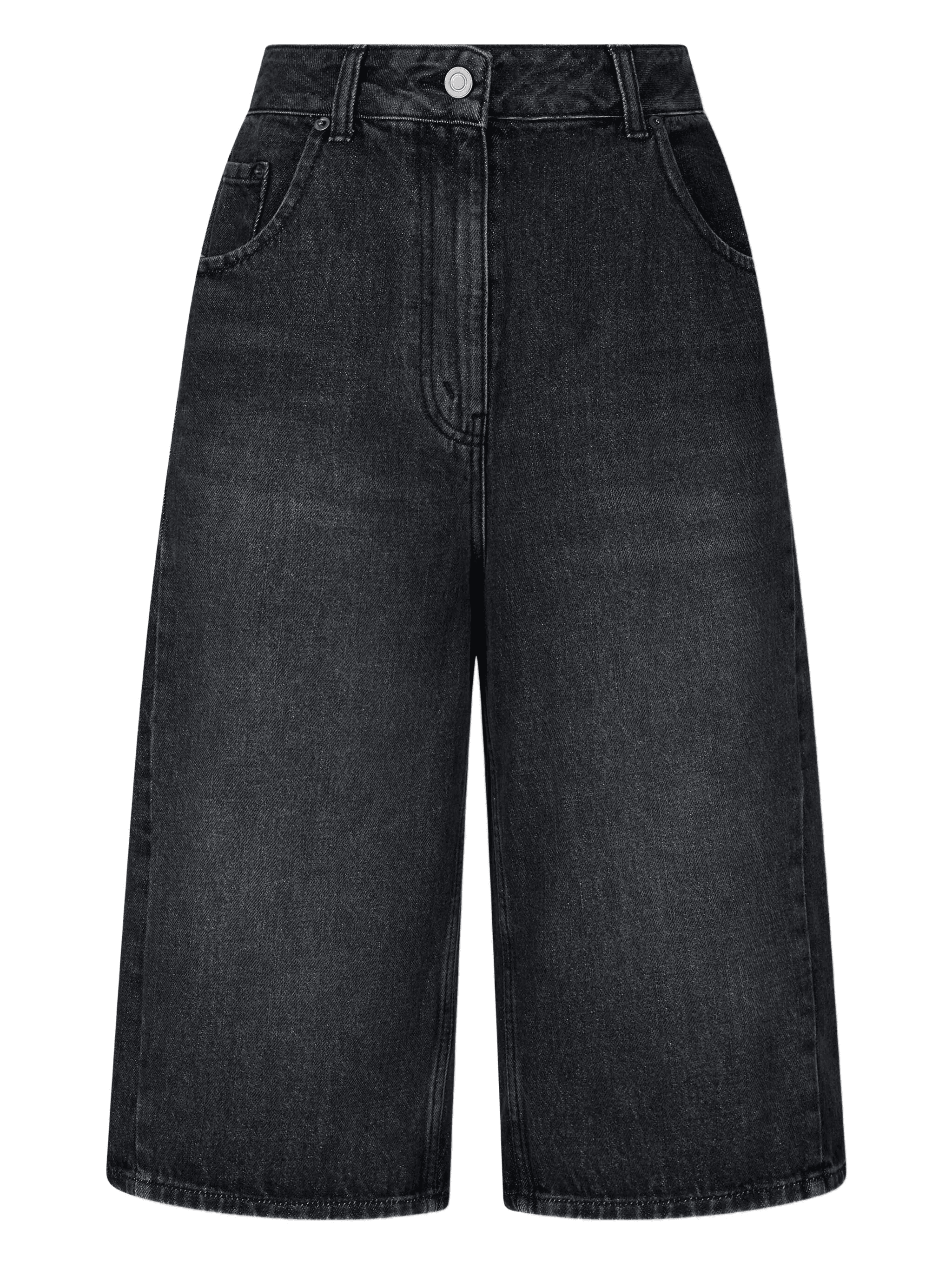 button-fastening denim pants - Image 1