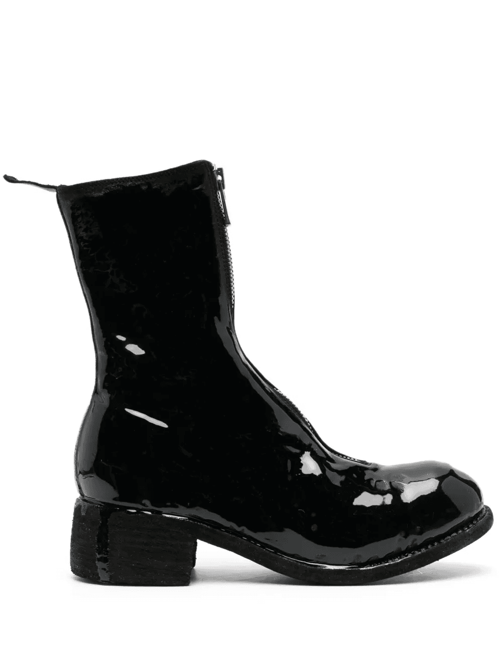 laminated leather boots - Image 1