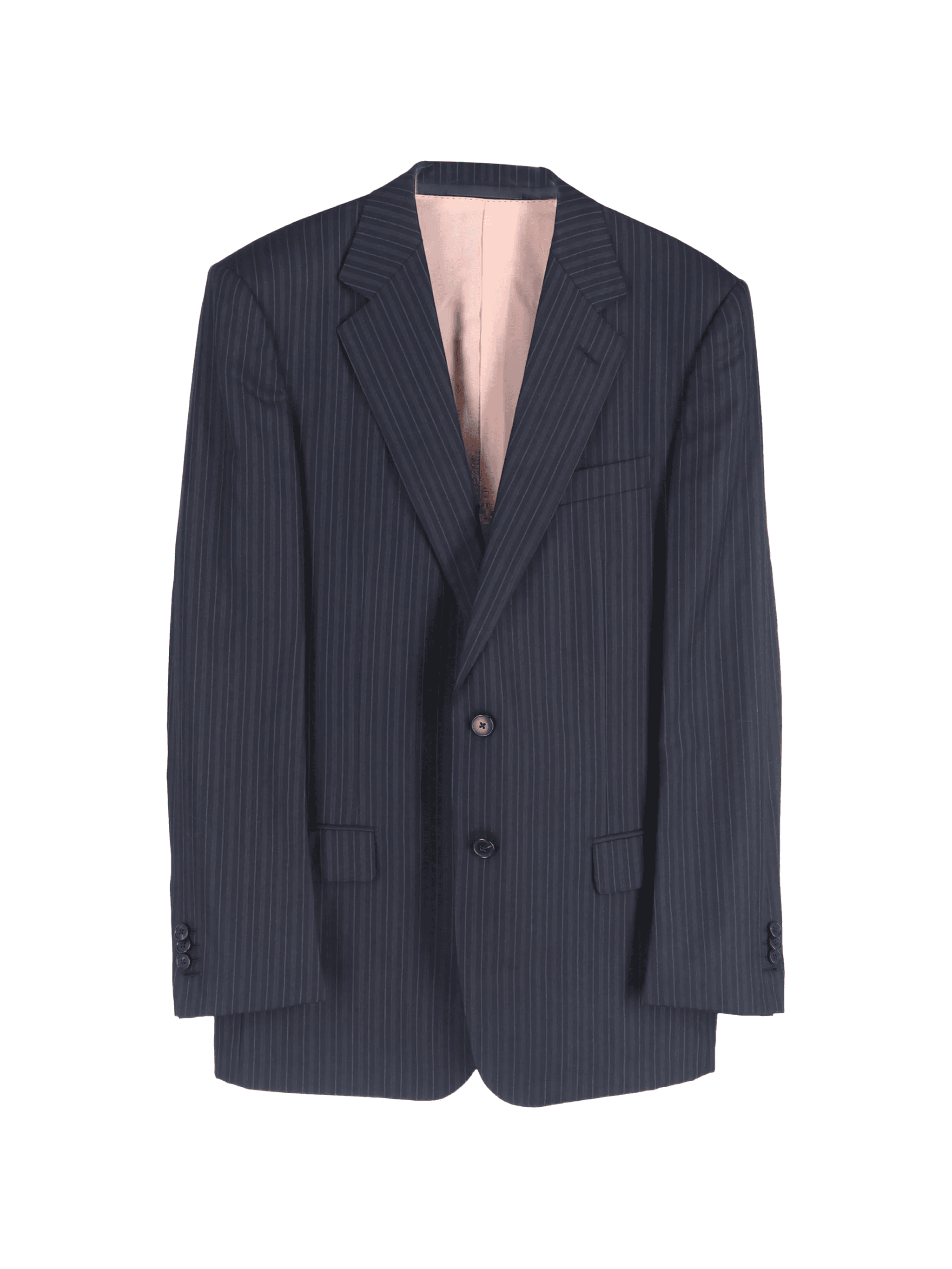 striped-pattern single-breasted suit - Image 1