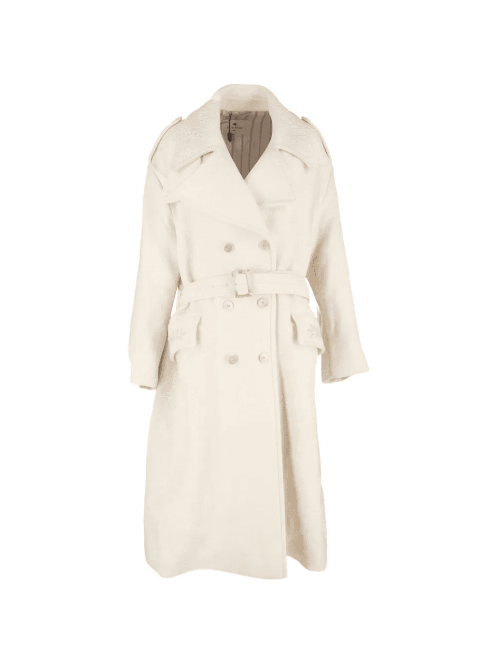 double-breasted belted coat - Image 1
