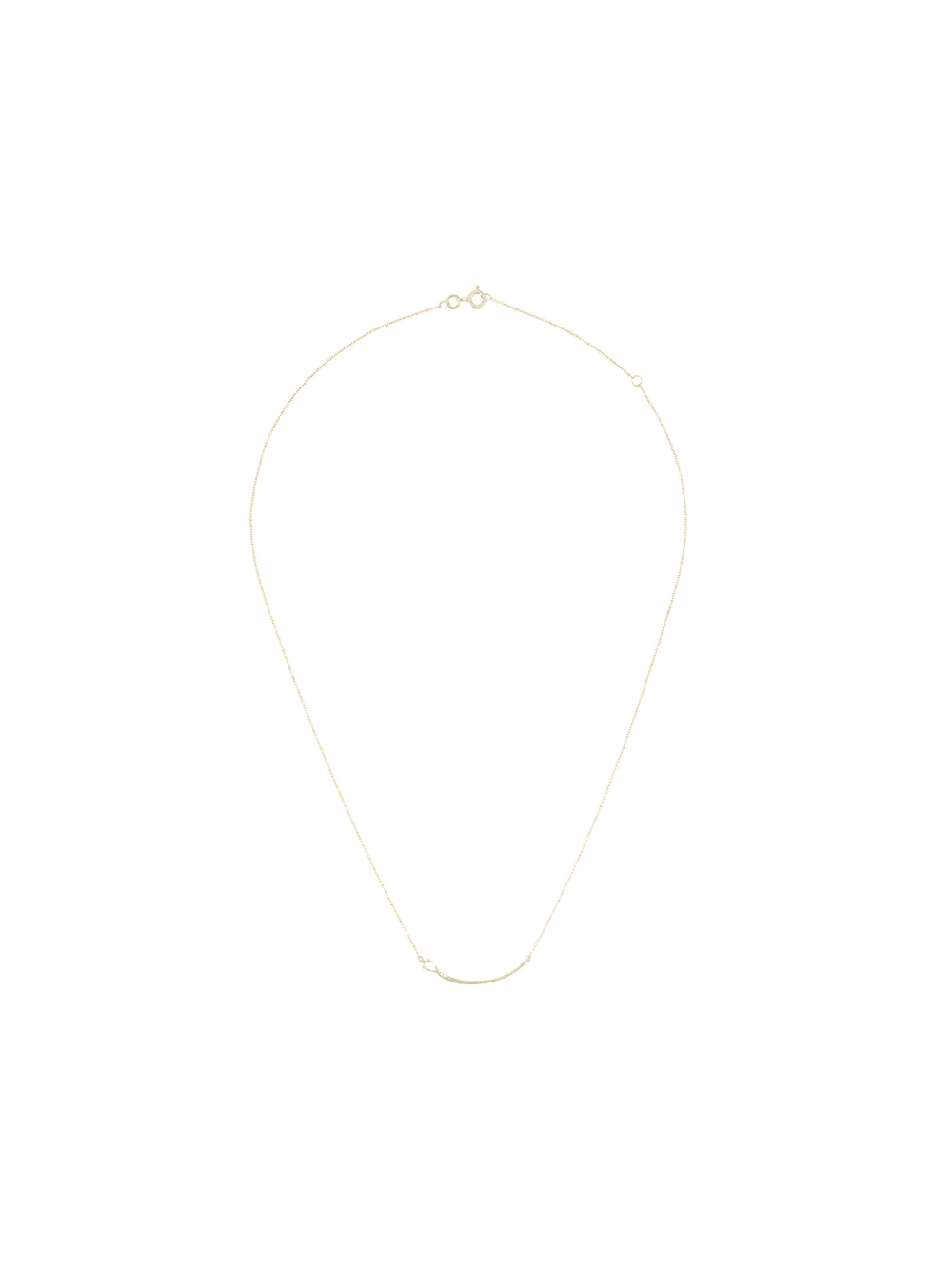 18kt yellow gold diamond Bengal flare large necklace - Image 1