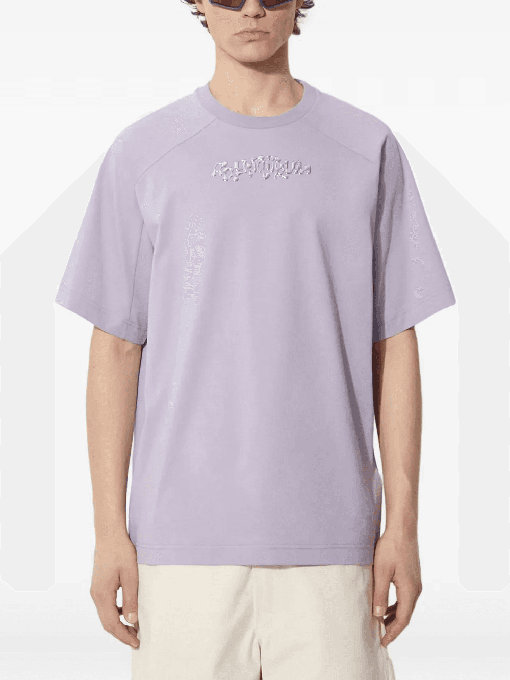 raglan-sleeve metallic-logo T-shirt - Image 1