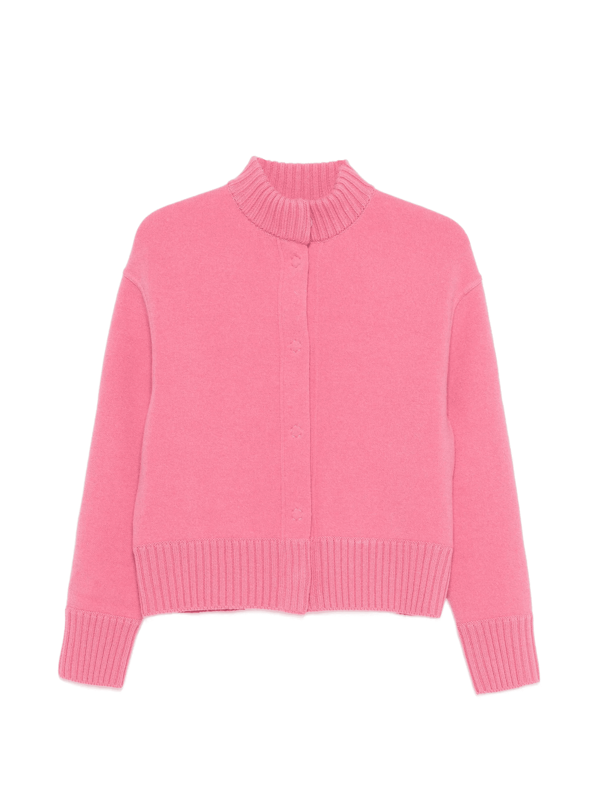 mock-neck cardigan - Image 1