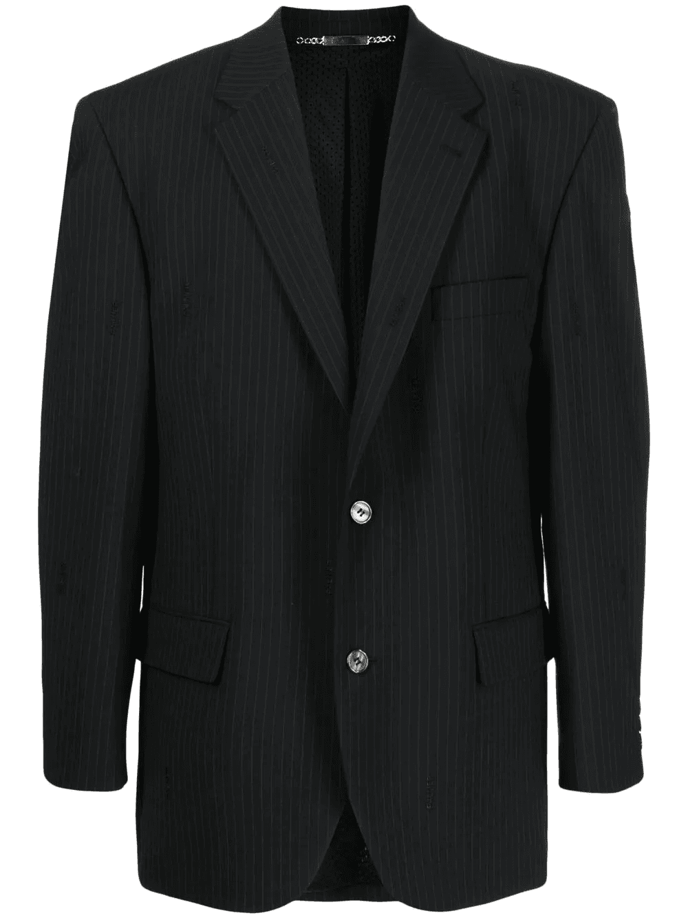 pinstripe single-breasted blazer - Image 1