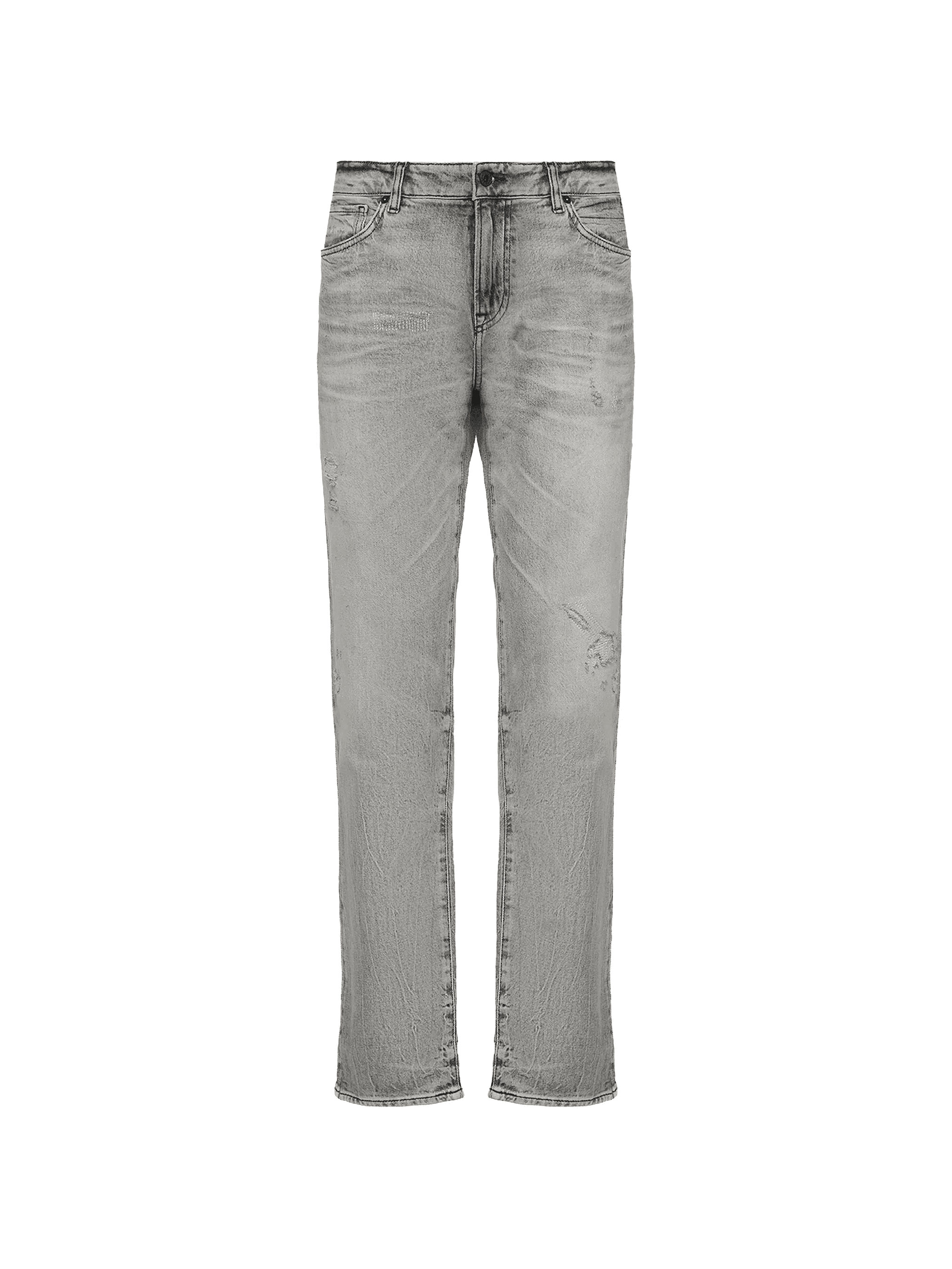 distressed straight-leg jeans - Image 1