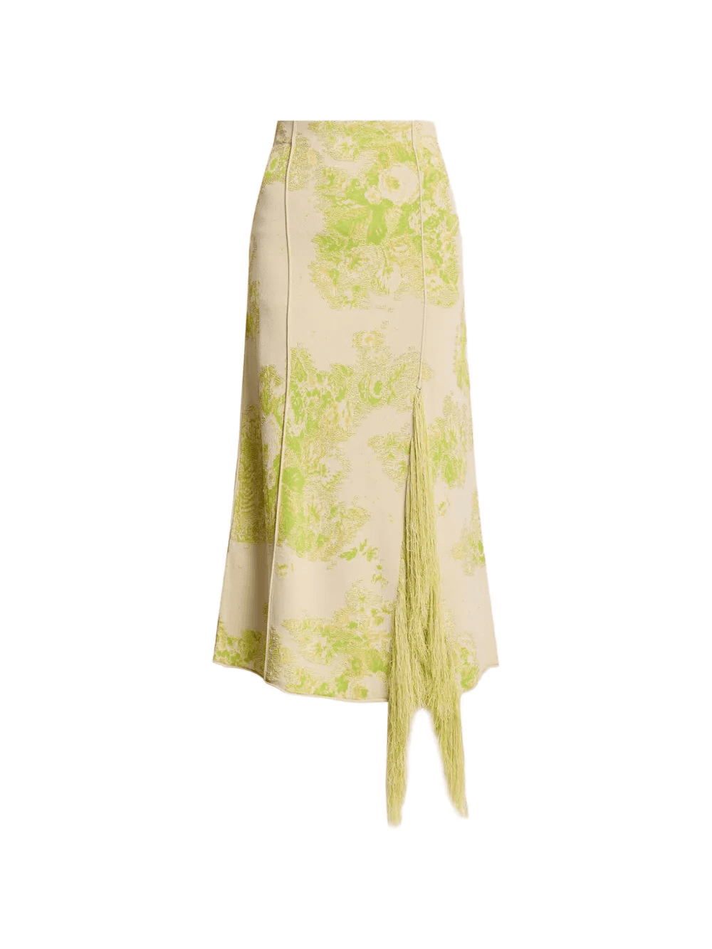 floral fringe midi skirt - Image 1