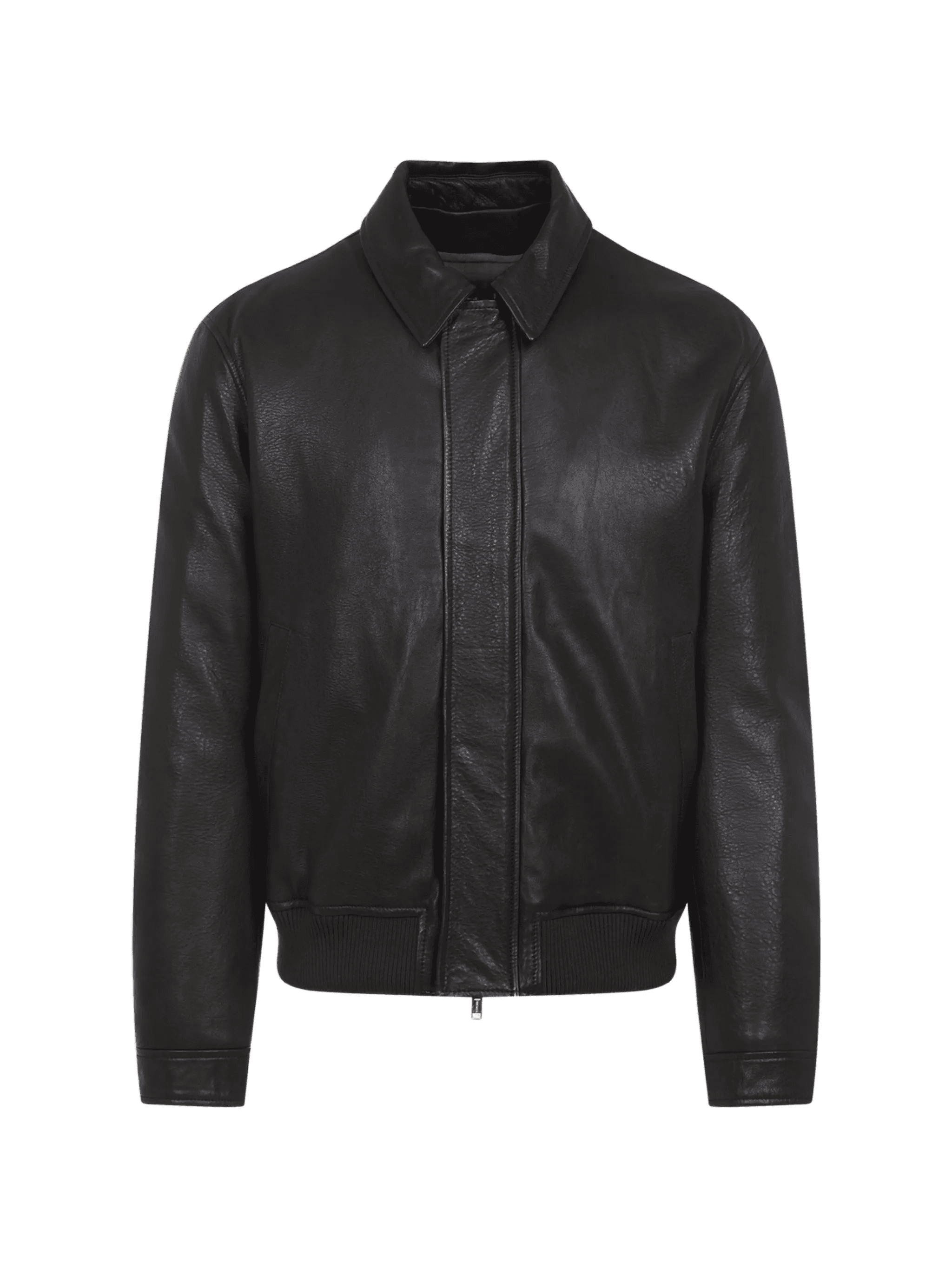 collared lamb skin jacket - Image 1