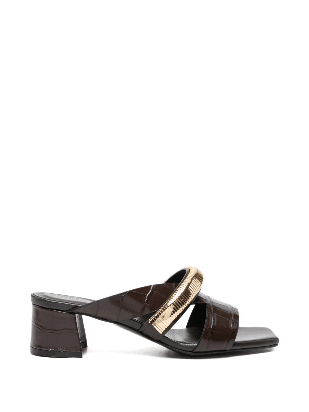 croc-effect strap sandals - Image 1