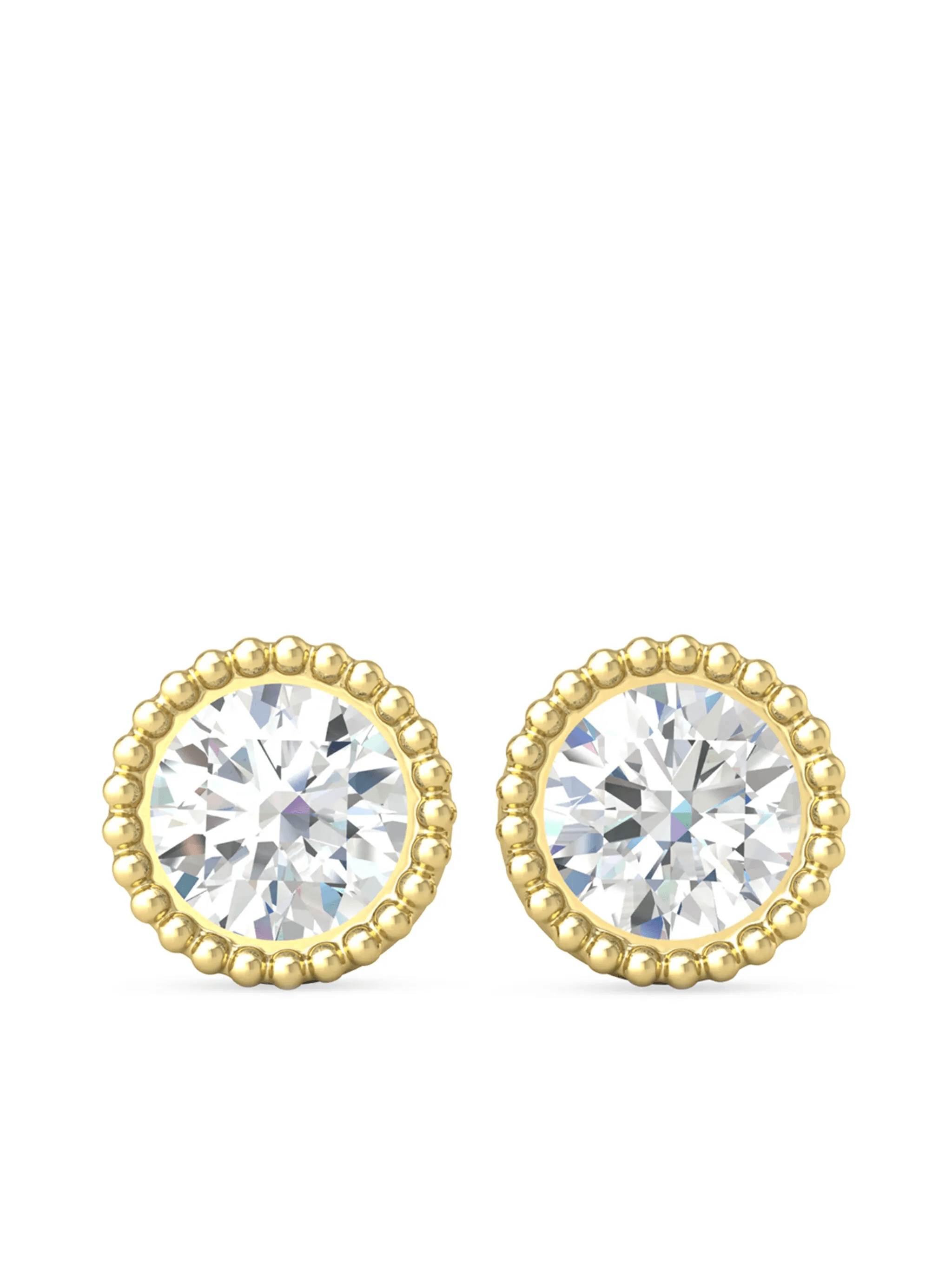 14kt yellow gold Kate diamond earrings - Image 1