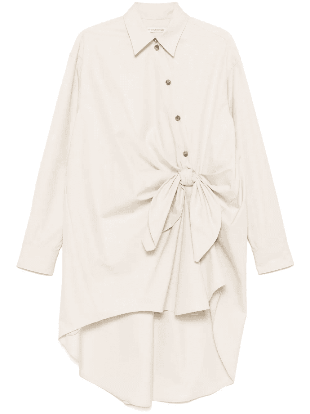 knotted mini shirt dress - Image 1