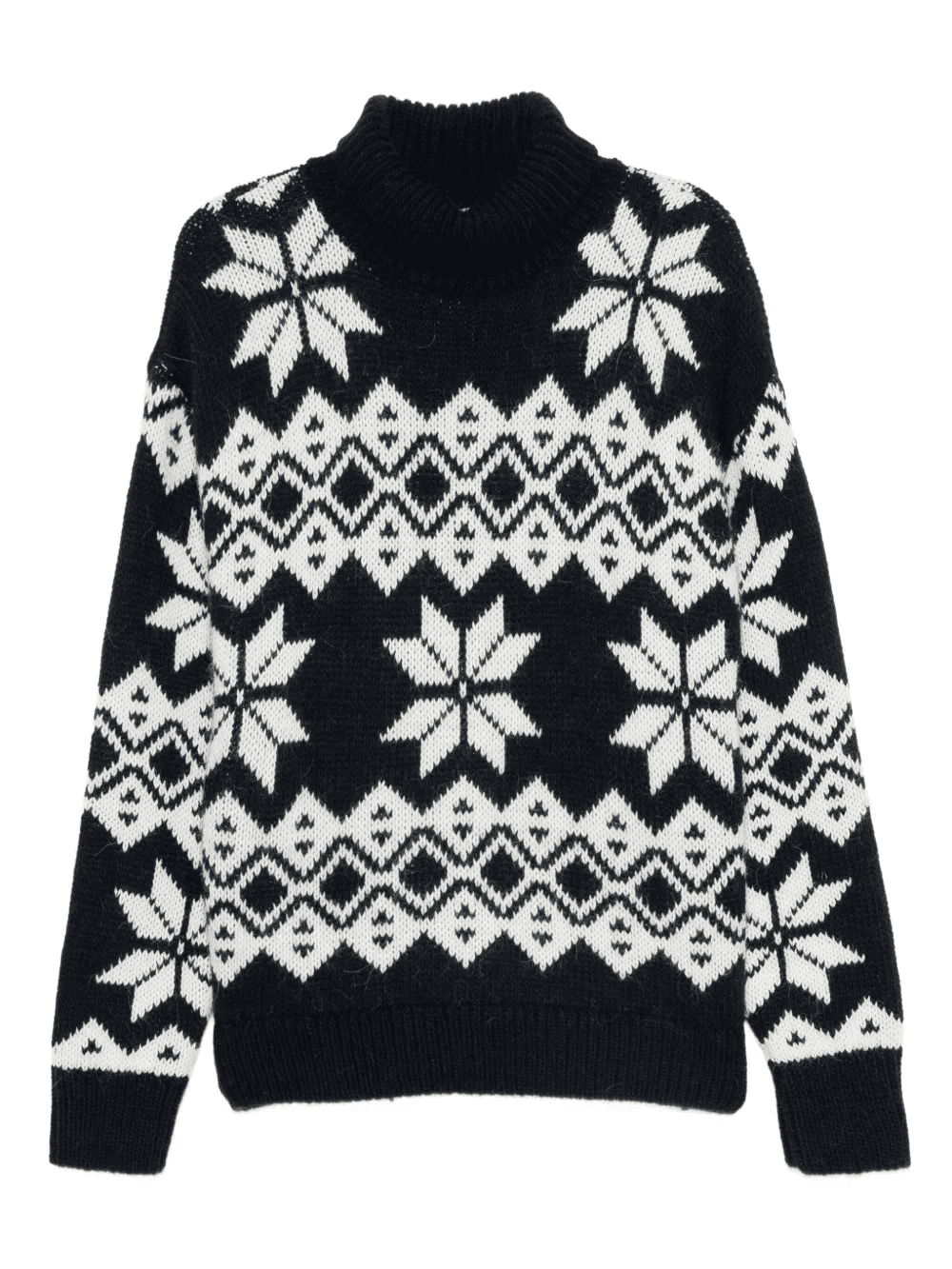 snowflake-embroidered sweatshirt - Image 1