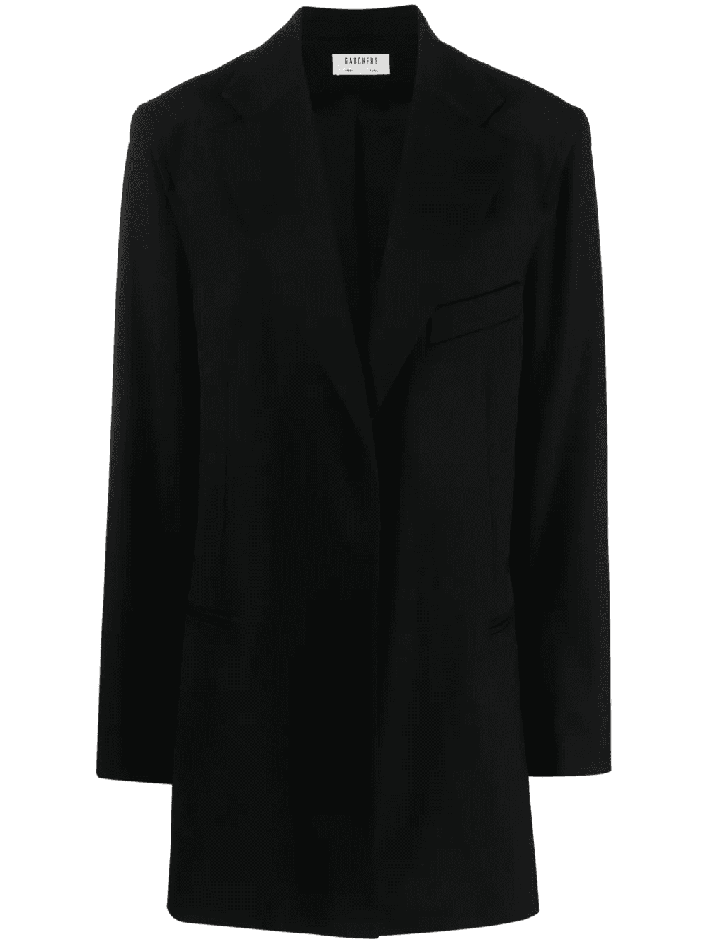 notched-lapels single-breasted coat - Image 1