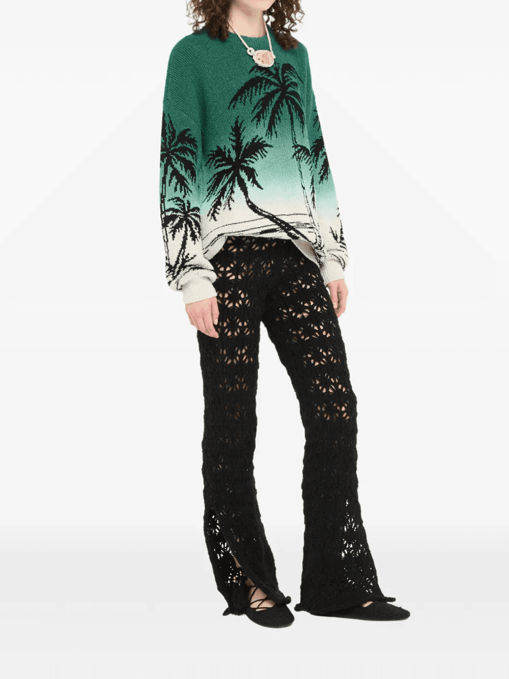 Wave Bloom palm-tree sweater - Image 1