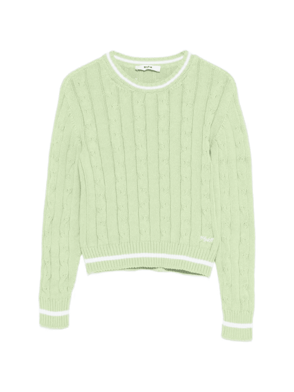cable-knit striped sweater - Image 1