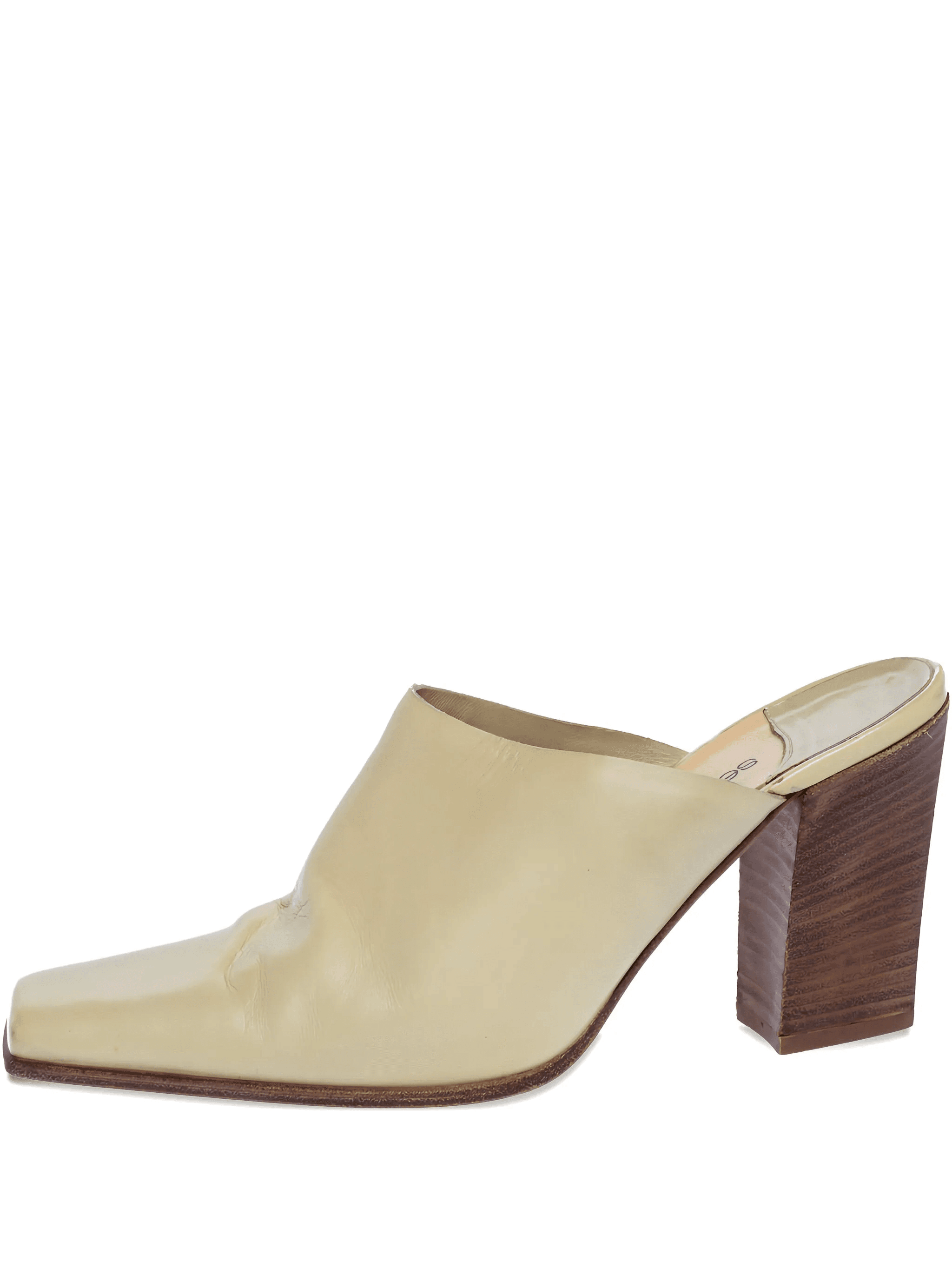 pre-owned 85mm square-toe block-heel mules - Image 1