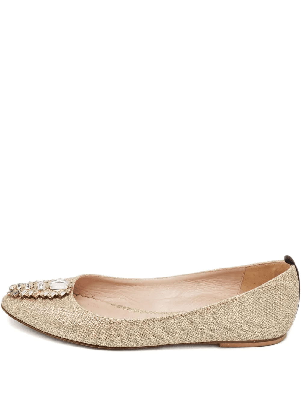 glitter crystal ballet flats - Image 1