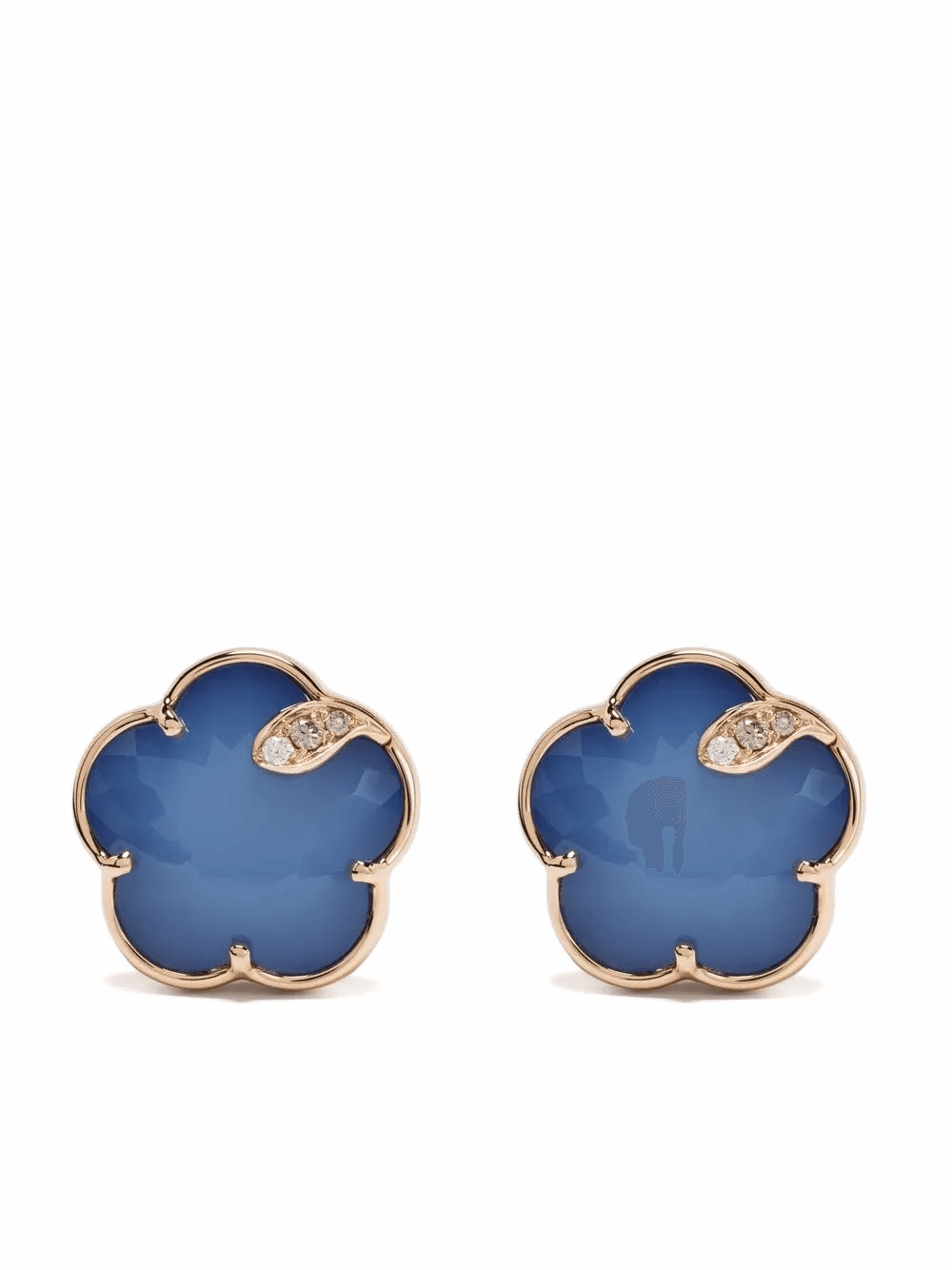 18kt rose gold Petit Joli diamond stud earrings - Image 1