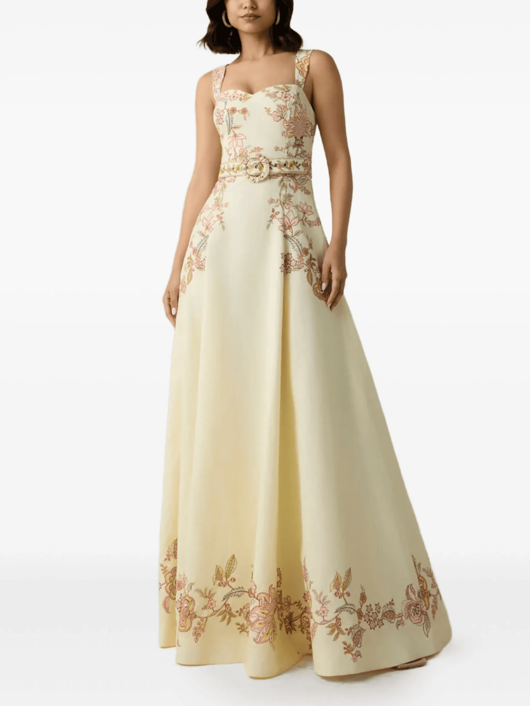 Rian floral-print belted maxi dress - Image 1