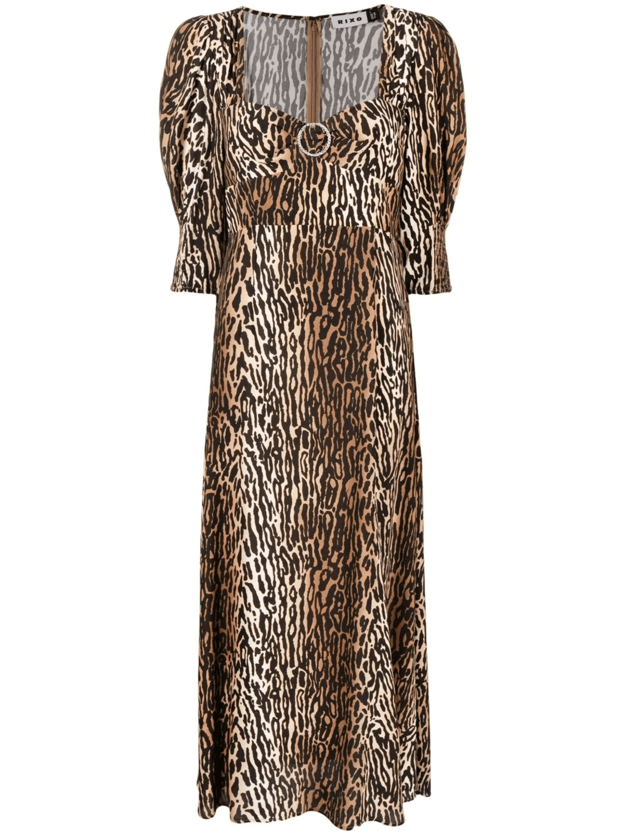 leopard-print midi dress - Image 1