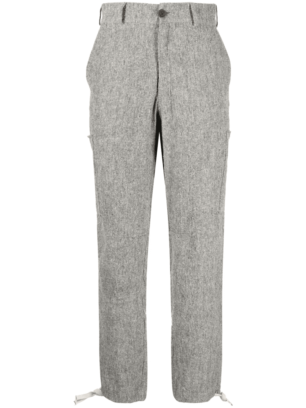 mélange-effect cropped trousers - Image 1