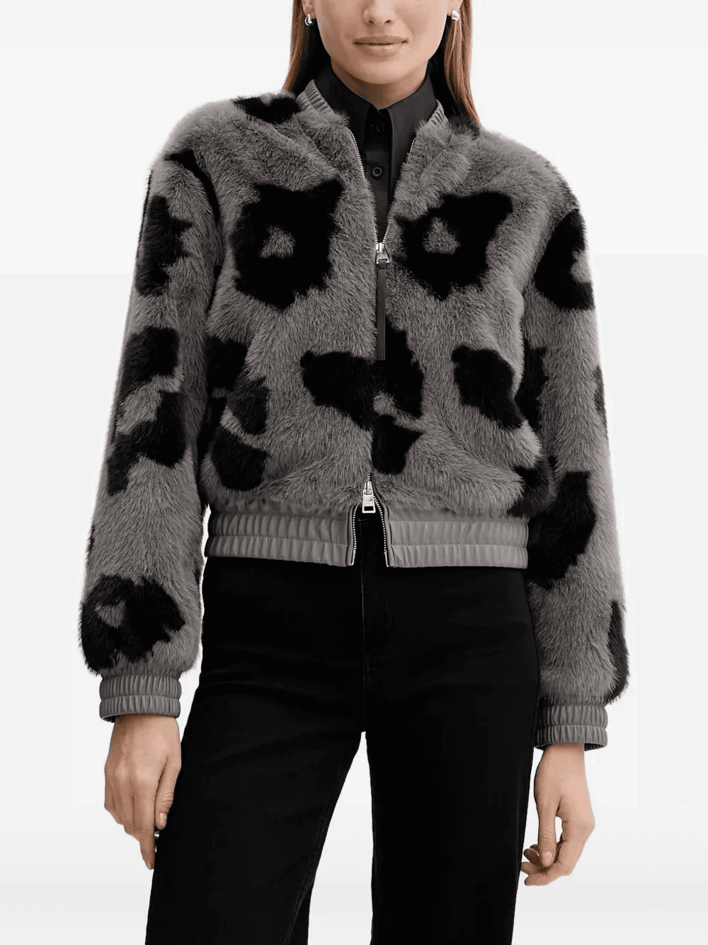 zip faux-fur jacket - Image 1