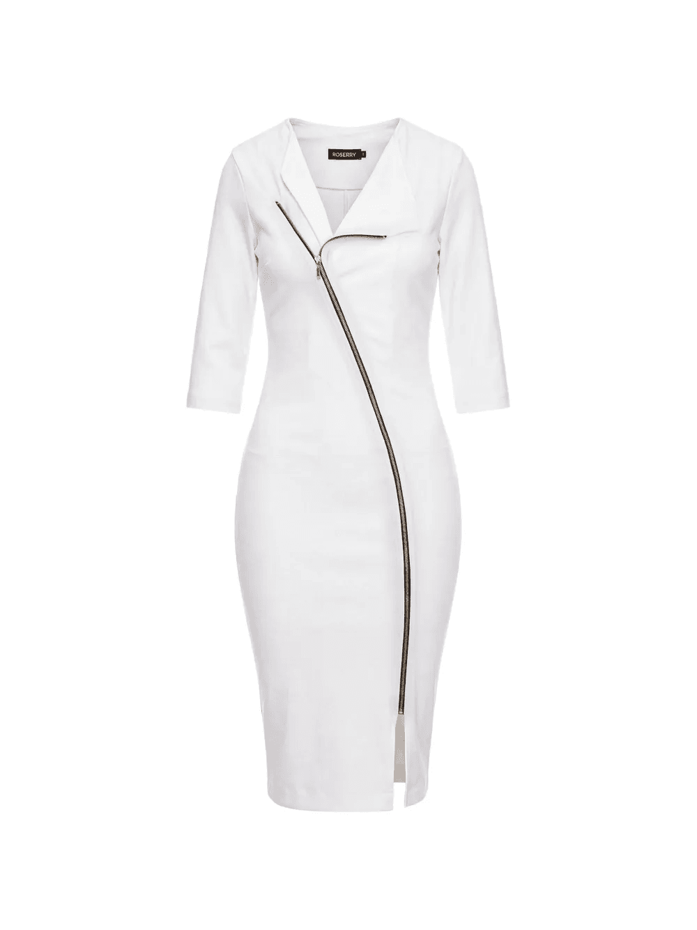 zip-fastening midi dress - Image 1