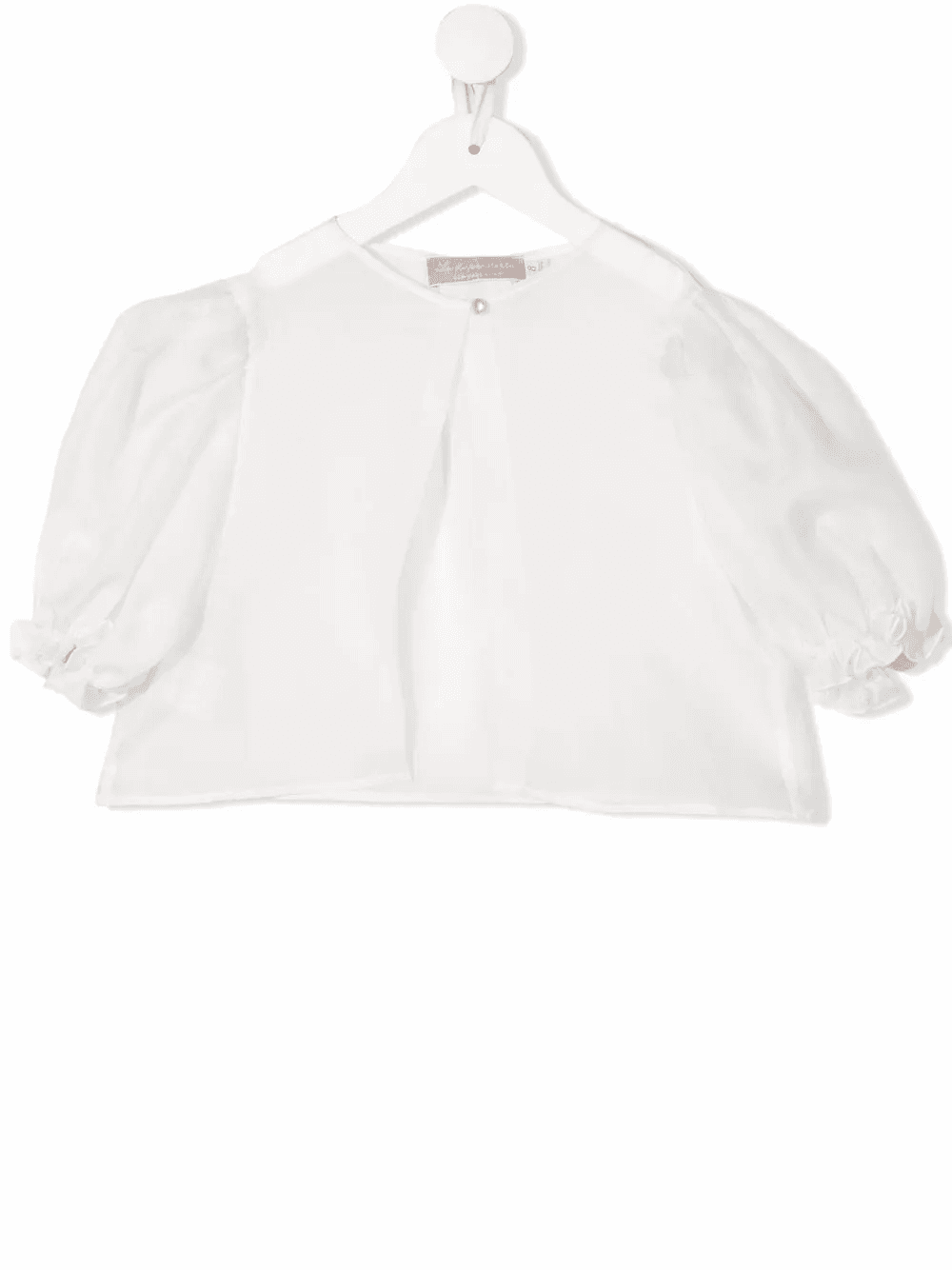 puff-sleeve cropped blouse - Image 1