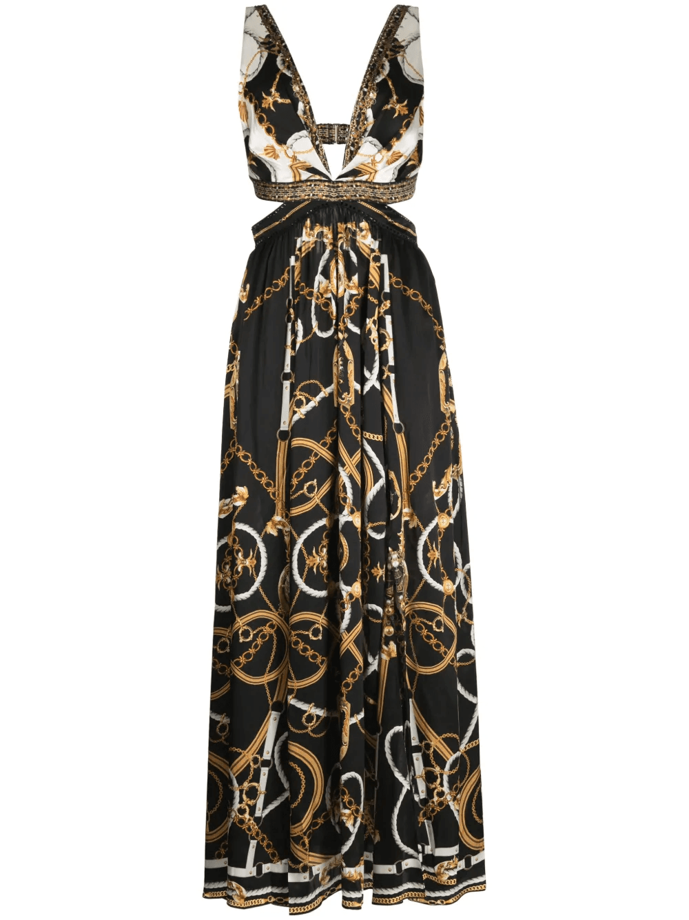 cut-out silk dress - Image 1