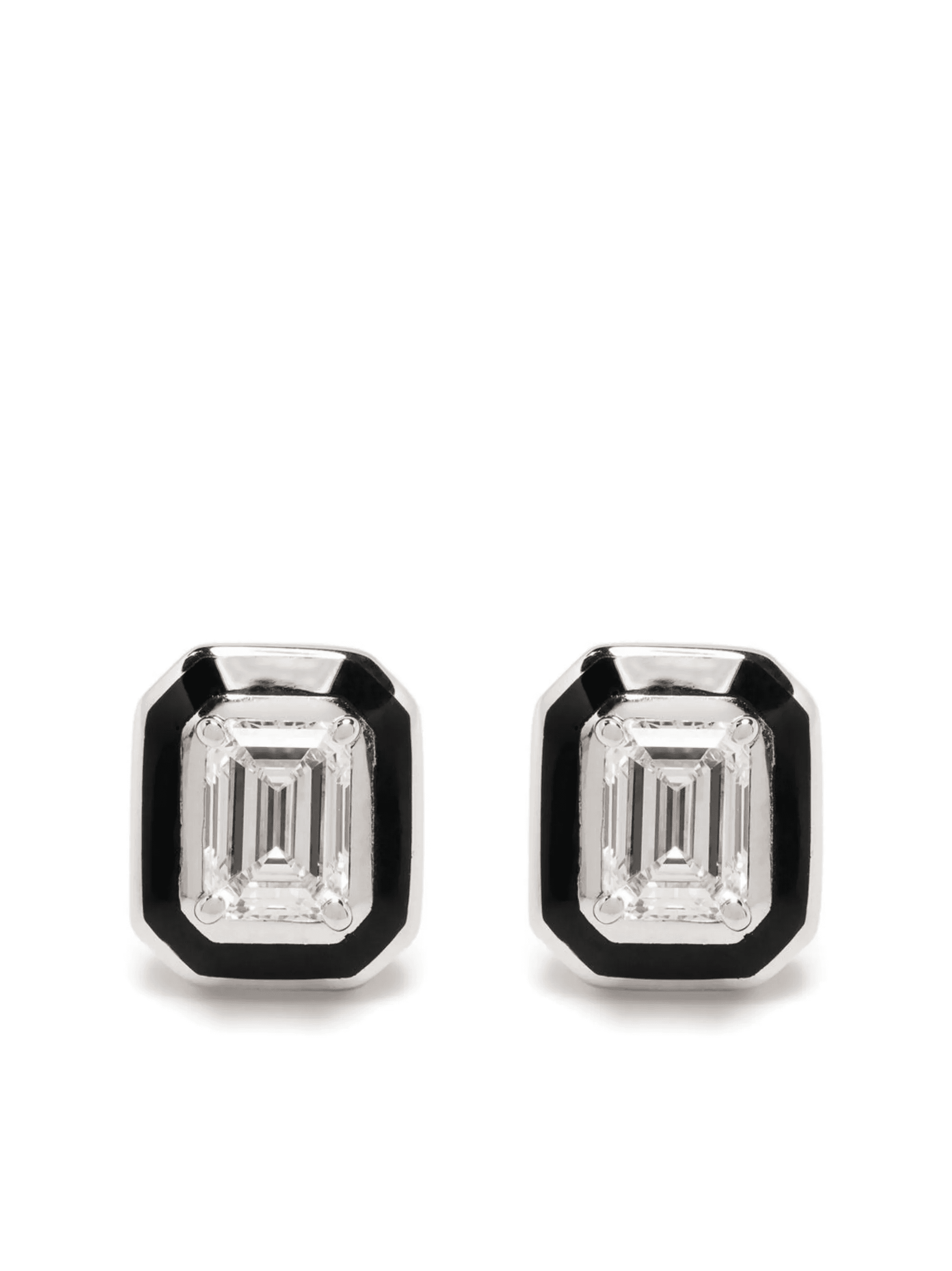 18kt white gold Mina diamond earrings - Image 1