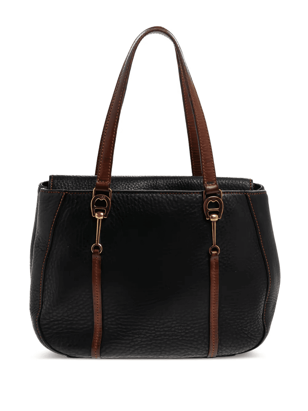 textured leather shoulder bag - Image 1