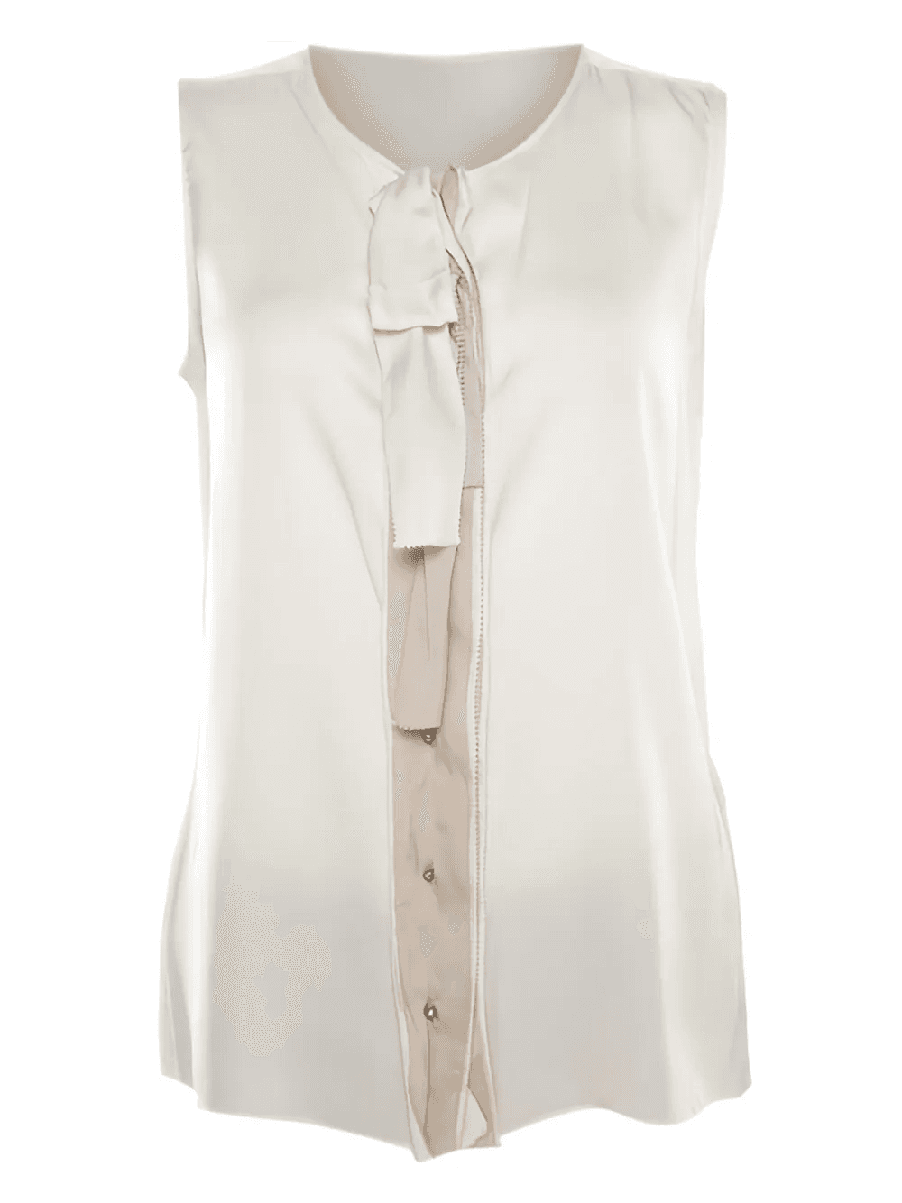 bow-detail stretch-silk blouse - Image 1