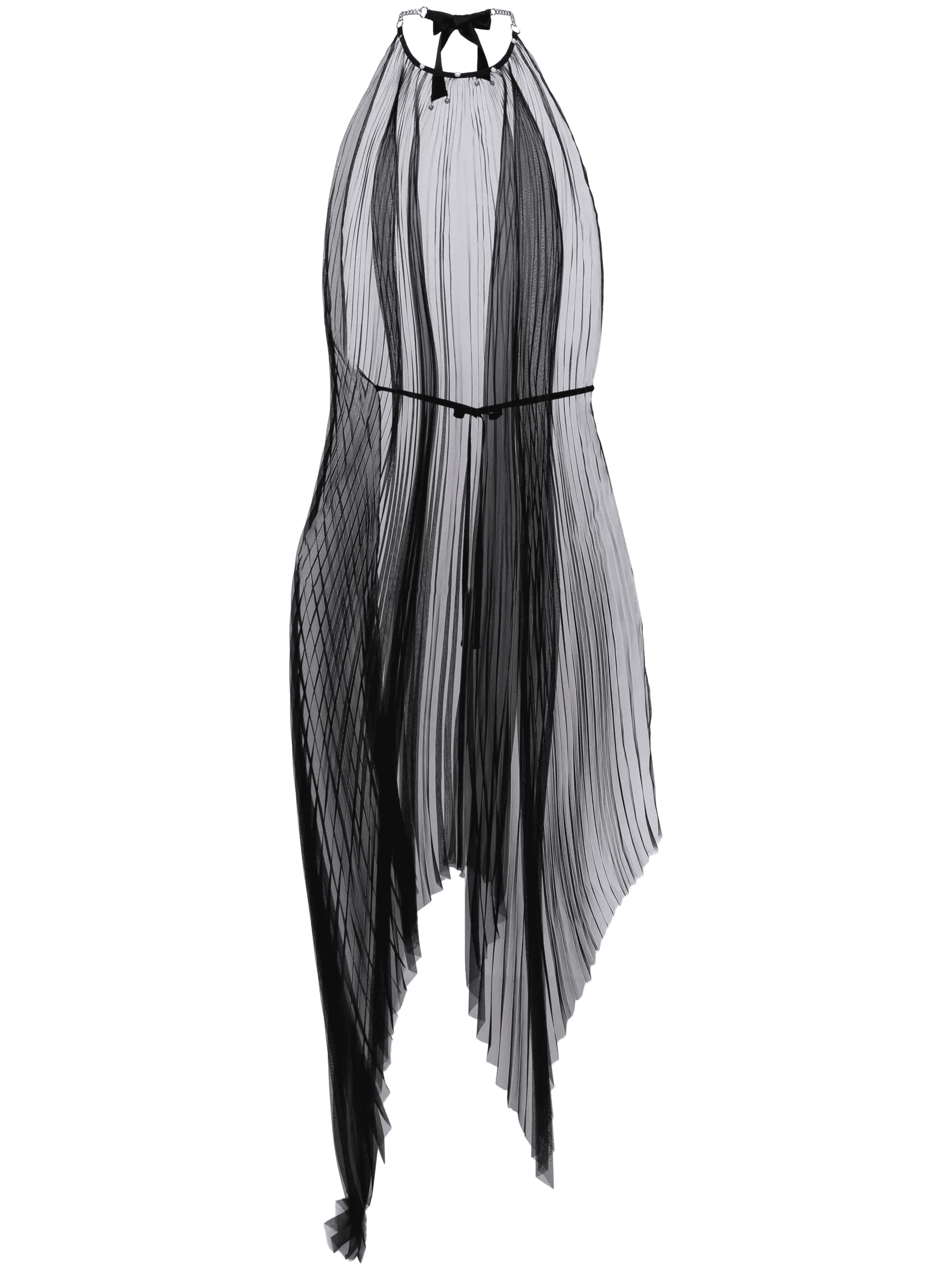 asymmetric pleated midi dress - Image 1