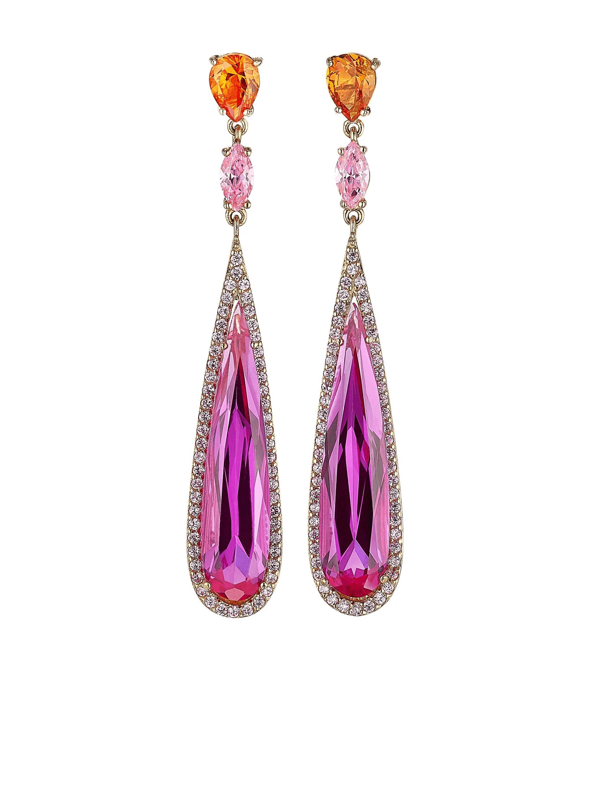 18kt rose gold Shard sapphire earrings - Image 1