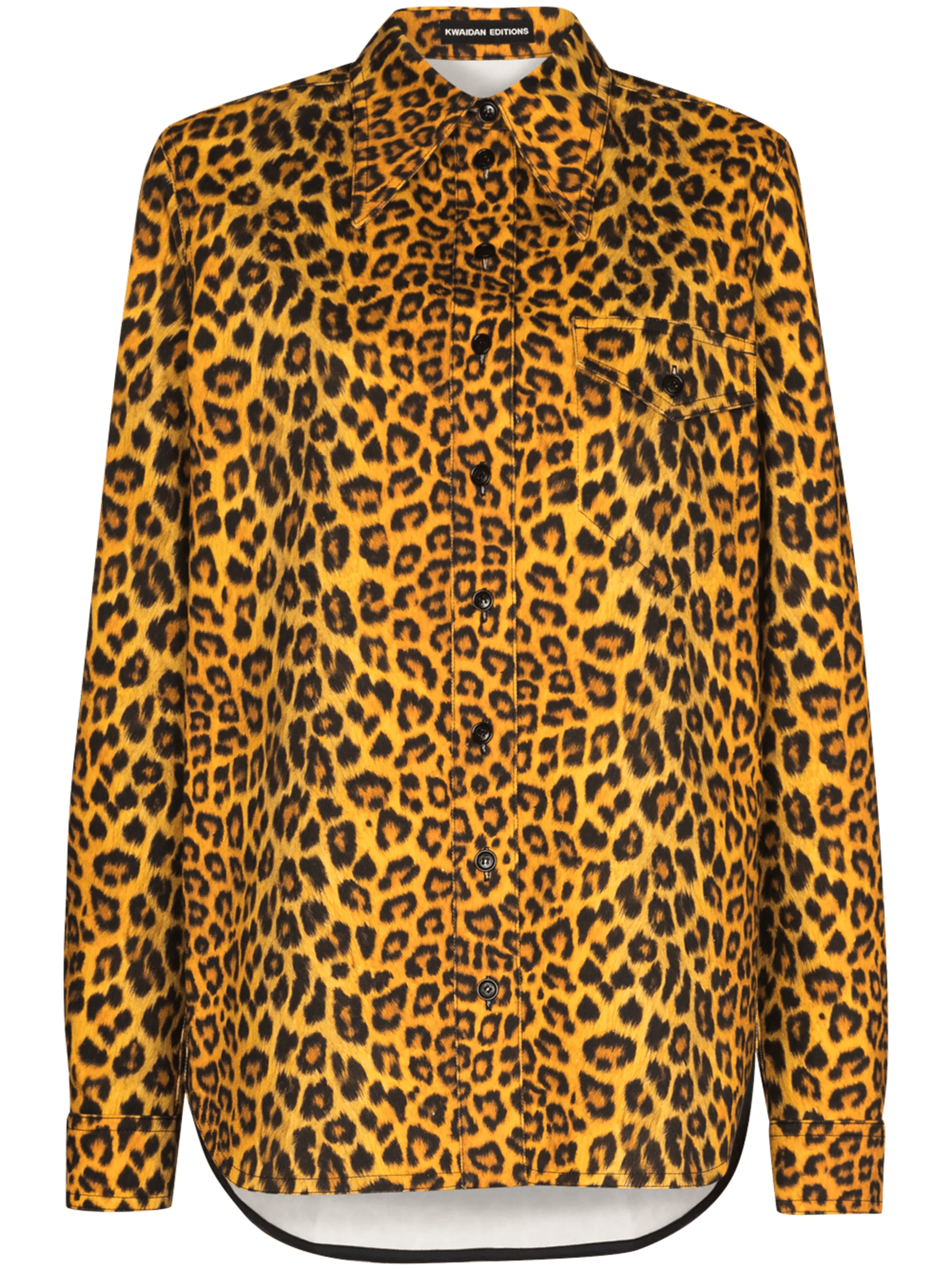leopard-print denim shirt - Image 1