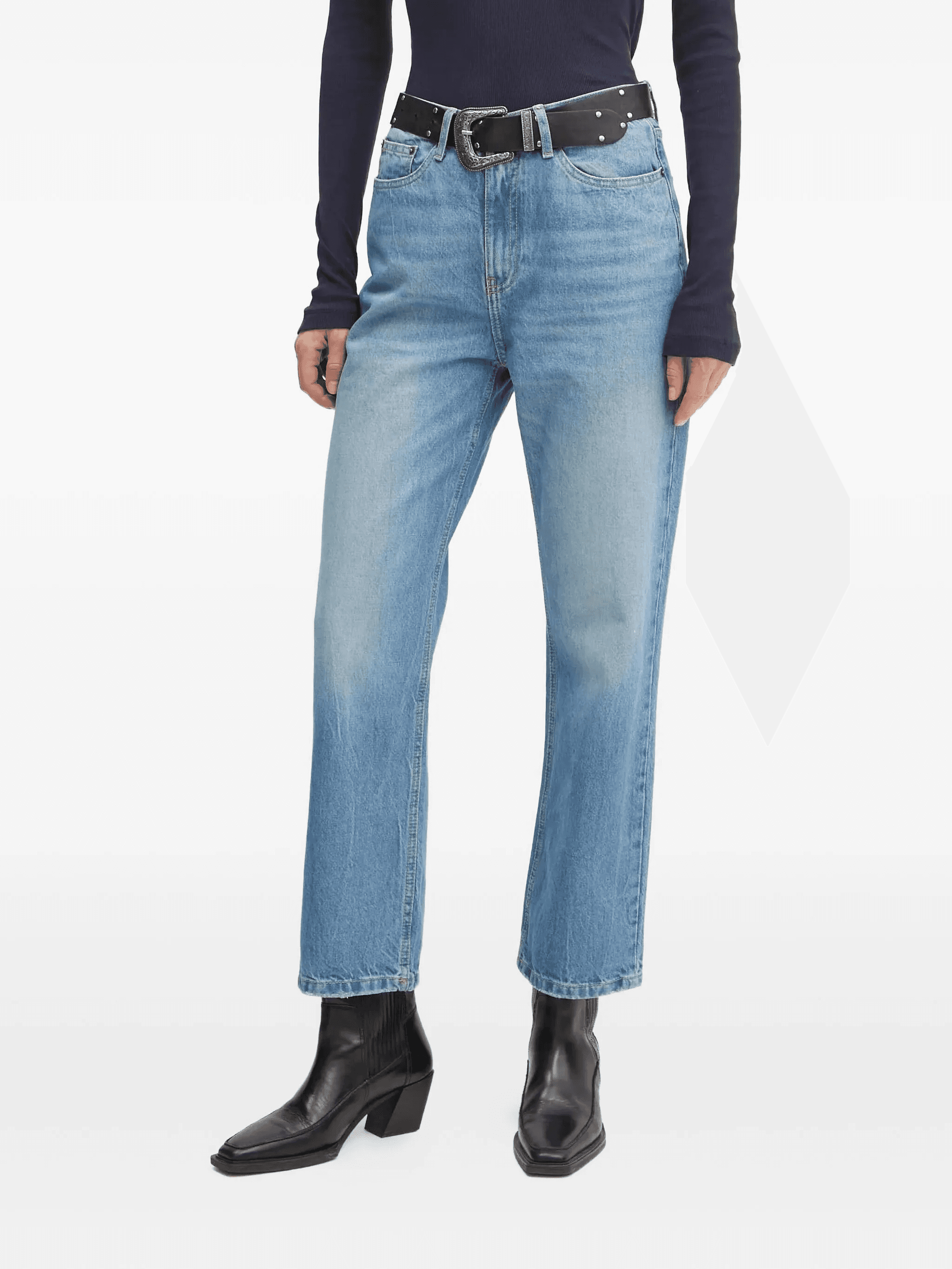 five-pocket logo-patch jeans - Image 1