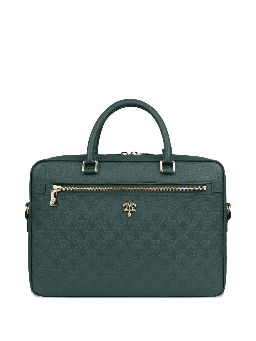 monolink-debossed leather briefcase - Image 1