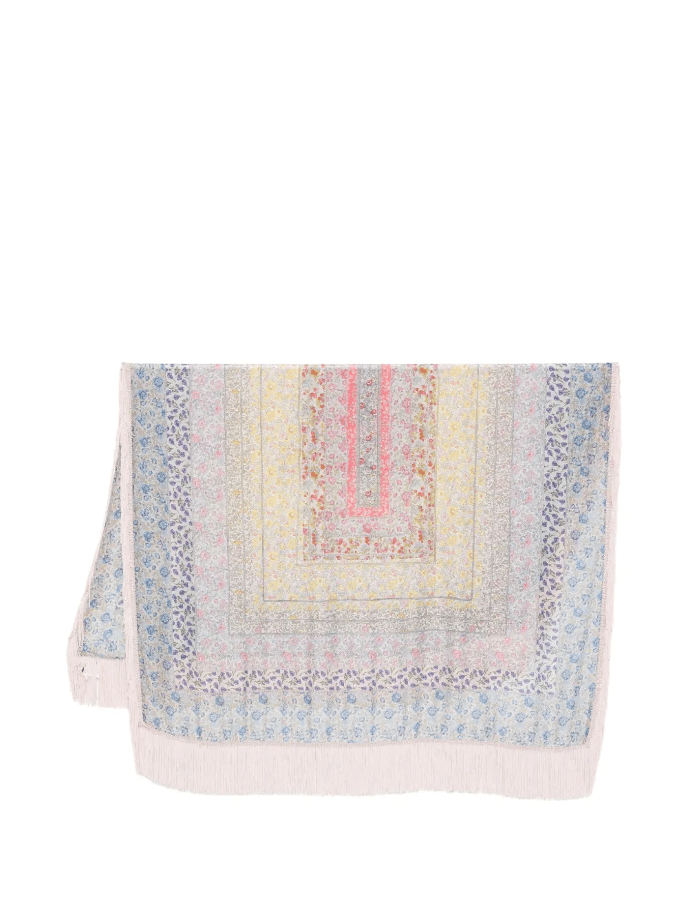 Lety Frangia floral-print fringed scarf - Image 1