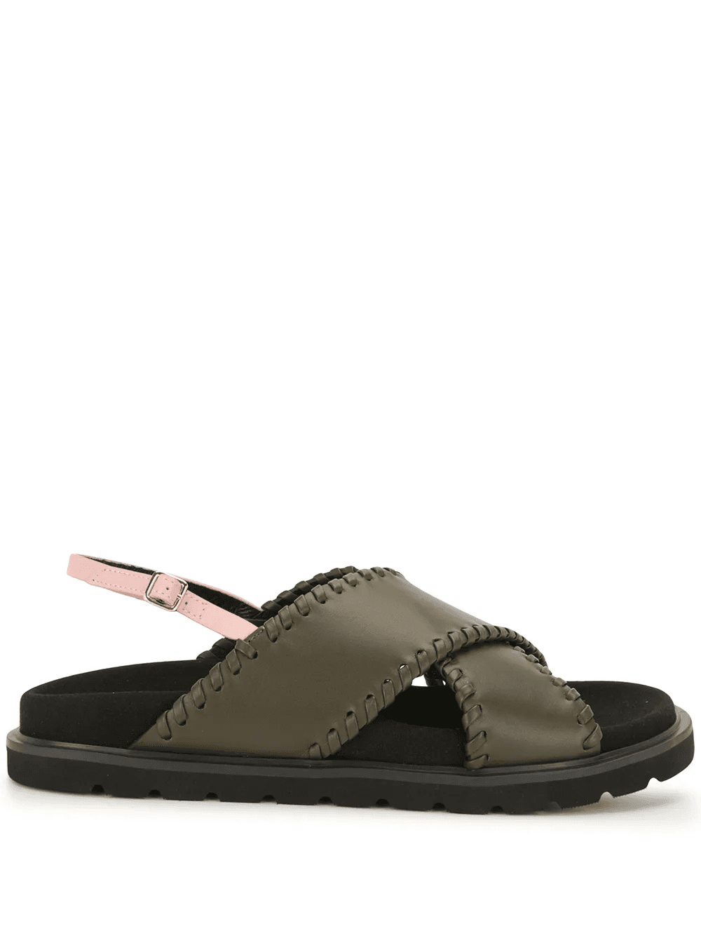 leather crossover sandals - Image 1