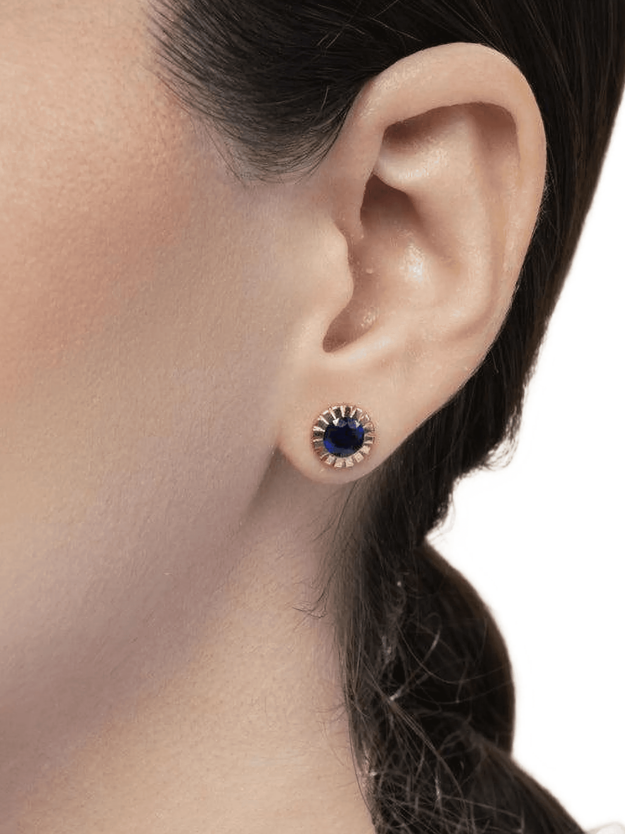 sapphire stud earrings - Image 1