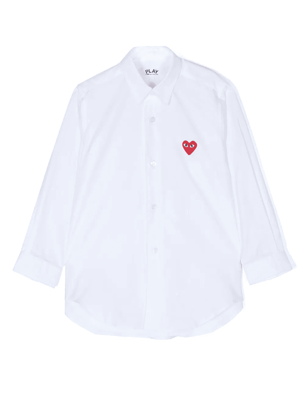heart-embroidered cotton shirt - Image 1