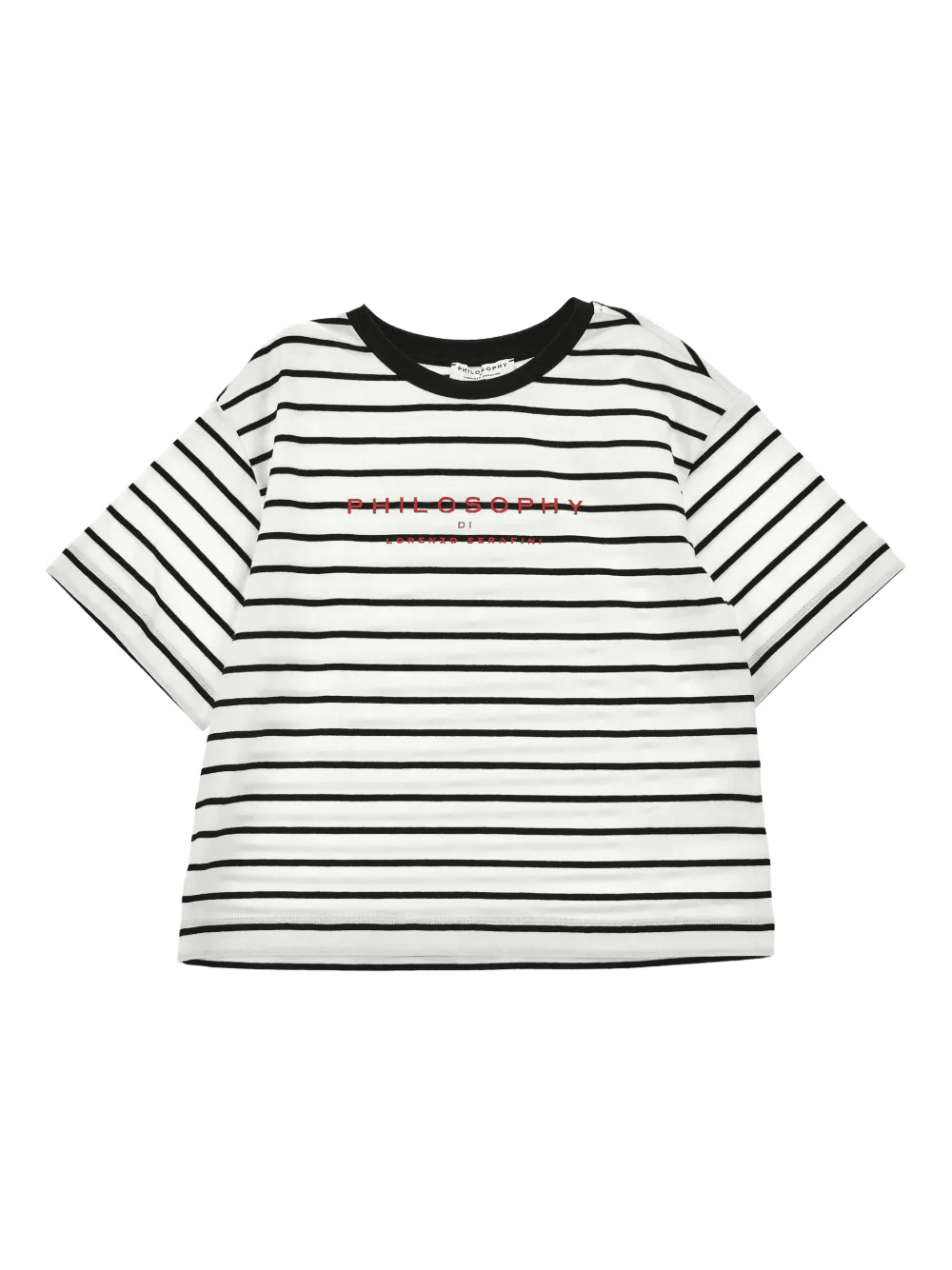 striped crew-neck T-shirt - Image 1